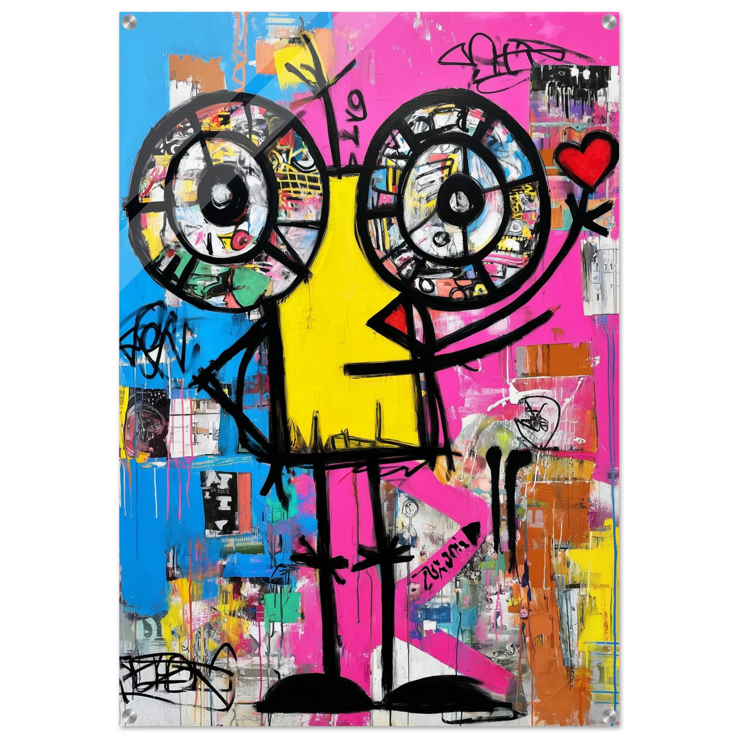 Créature aux Grands Yeux — tableau plexiglas — art mural STNCL