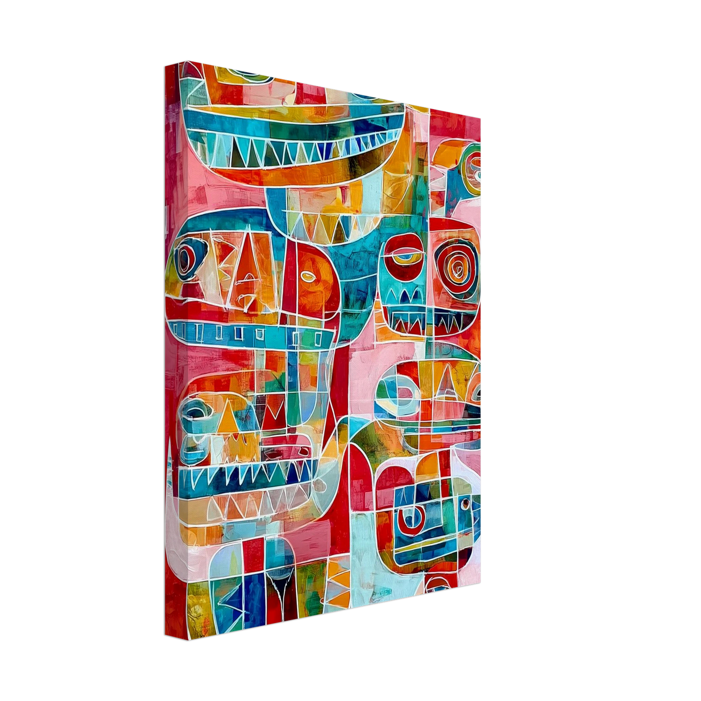 Totems Imbriqués — tableau sur toile — vue 4 — art mural STNCL