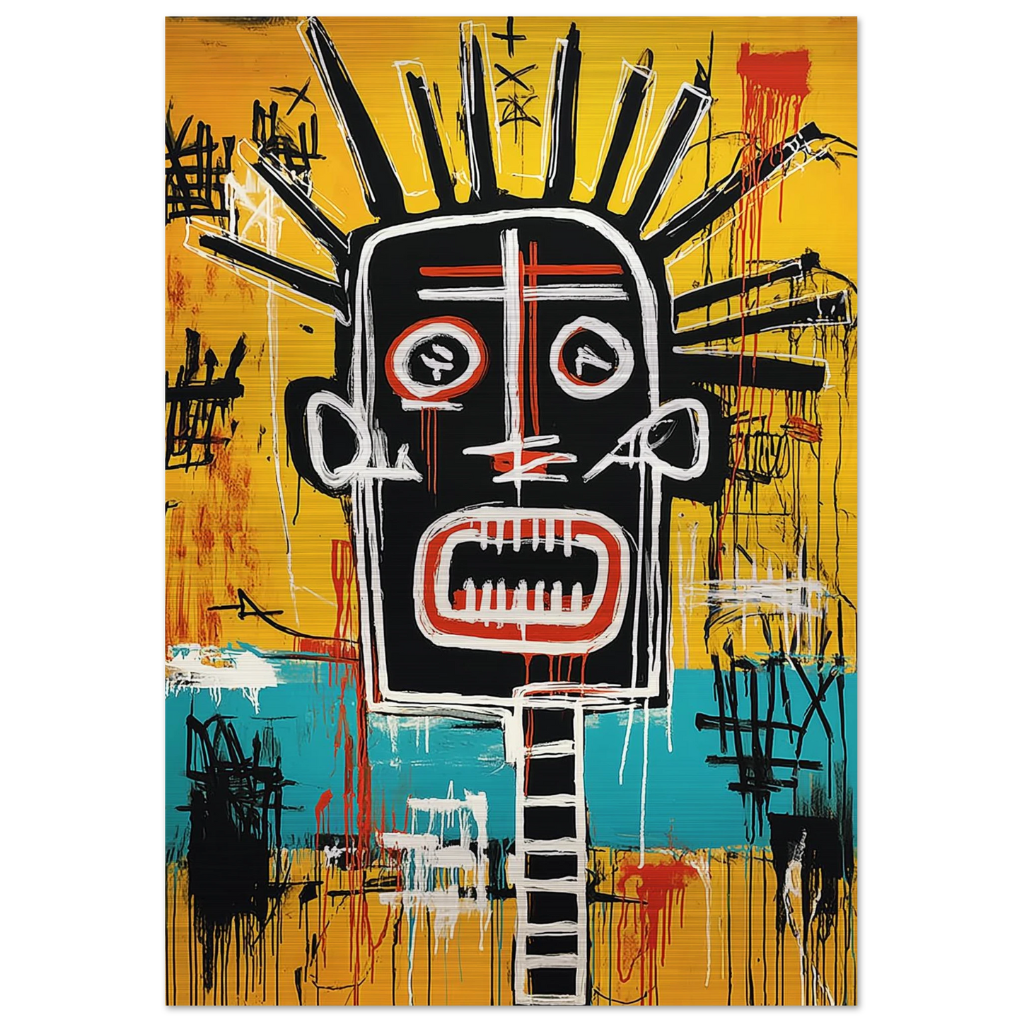Tête Solaire — tableau aluminium — art mural STNCL
