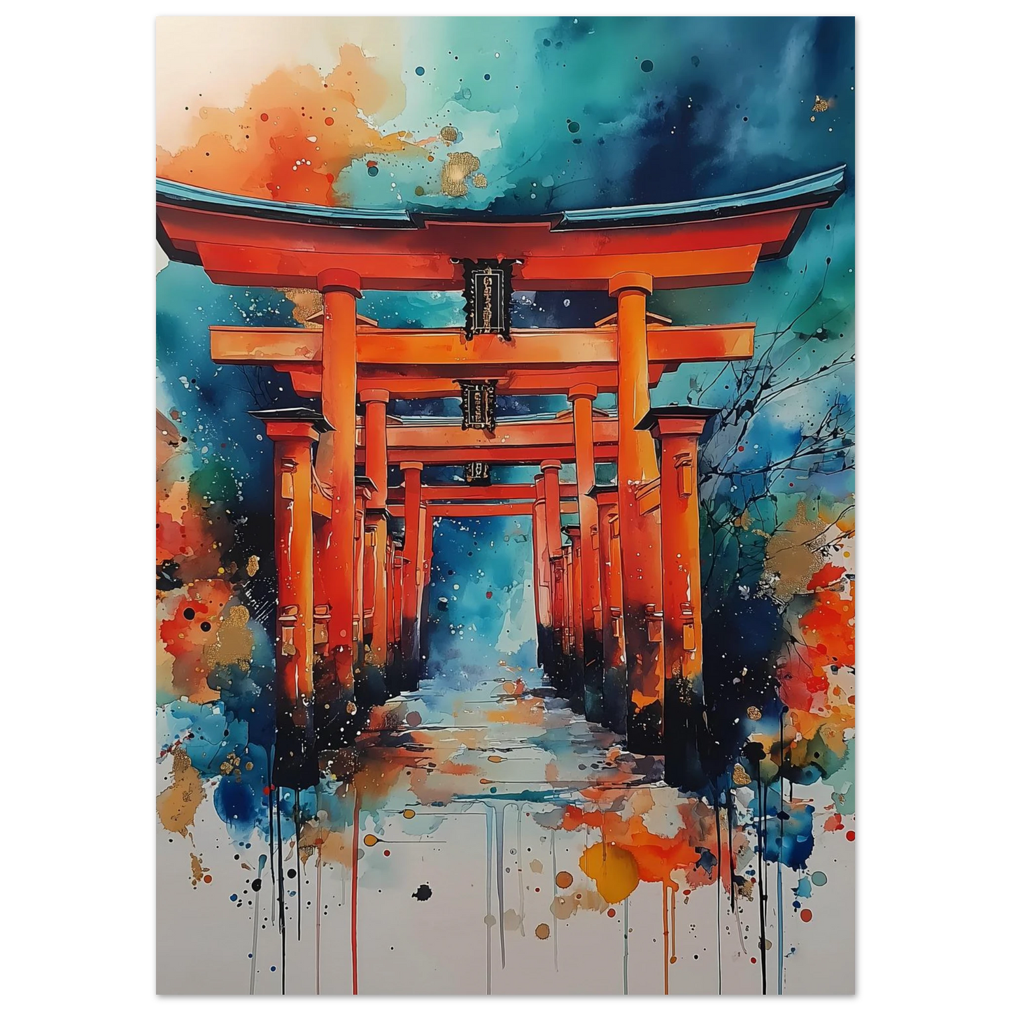 Le Sentier des Mille Portes — affiche d'art — vue 5 — art mural STNCL