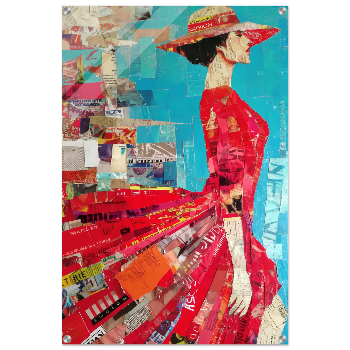La Robe Rouge — tableau plexiglas — vue 5 — art mural STNCL