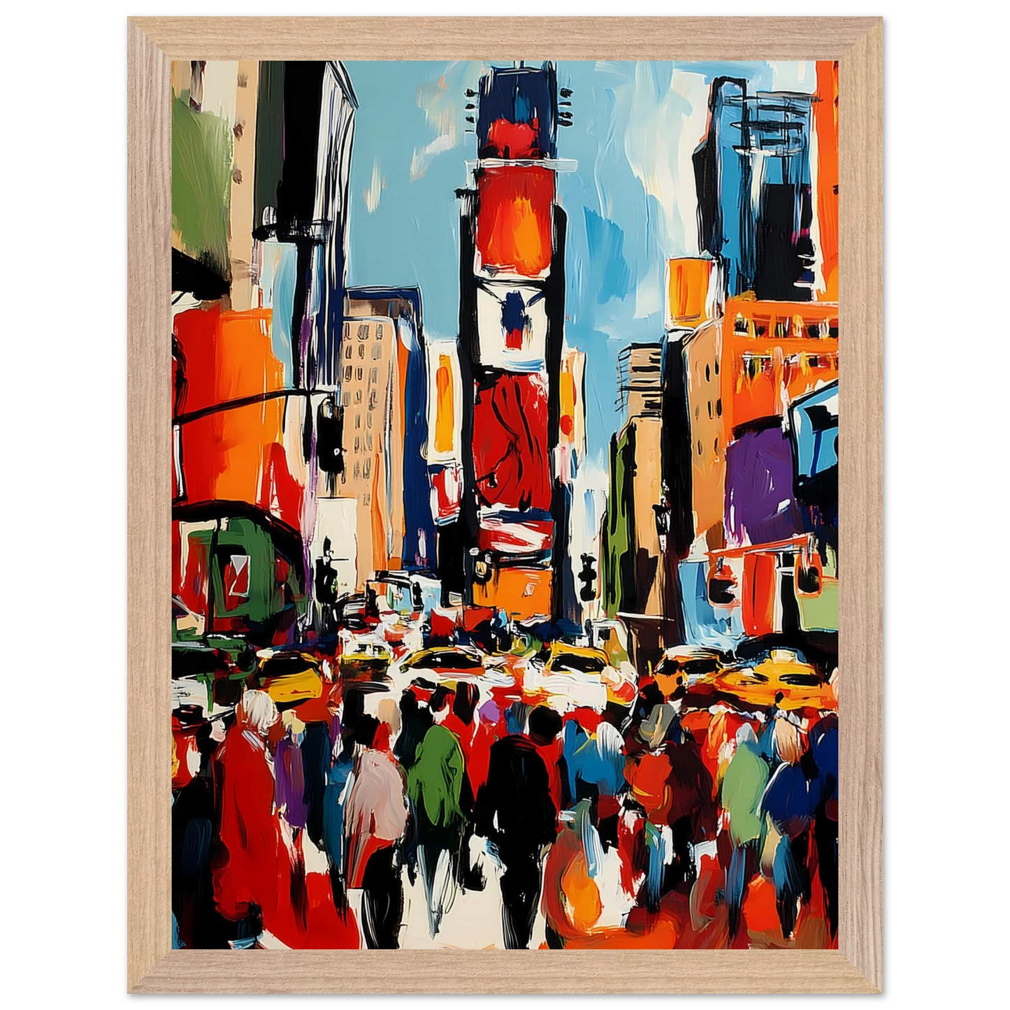 Manhattan en Mouvement — tableau encadre bois — vue 12 — art mural STNCL