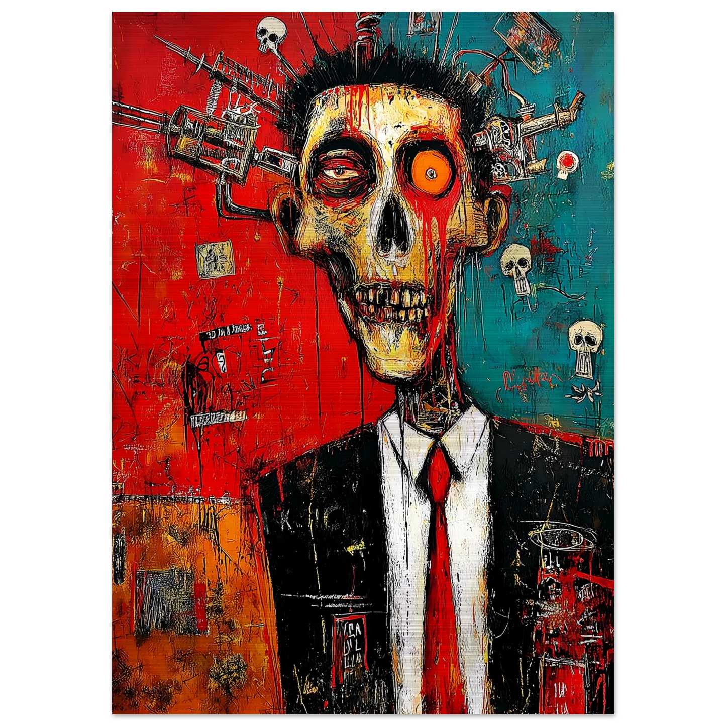 Cadre Mortel — tableau aluminium — vue 4 — art mural STNCL