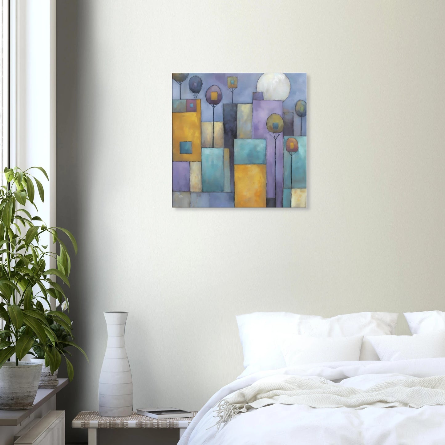 Ville sous la Lune — tableau sur toile — vue 6 — art mural STNCL