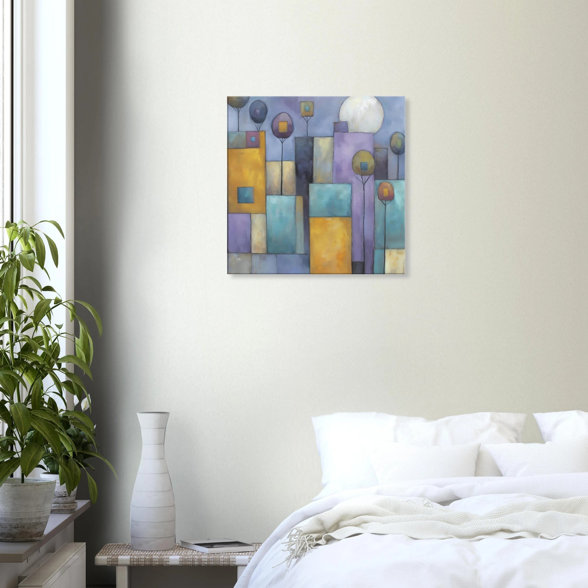 Ville sous la Lune — tableau sur toile — vue 6 — art mural STNCL