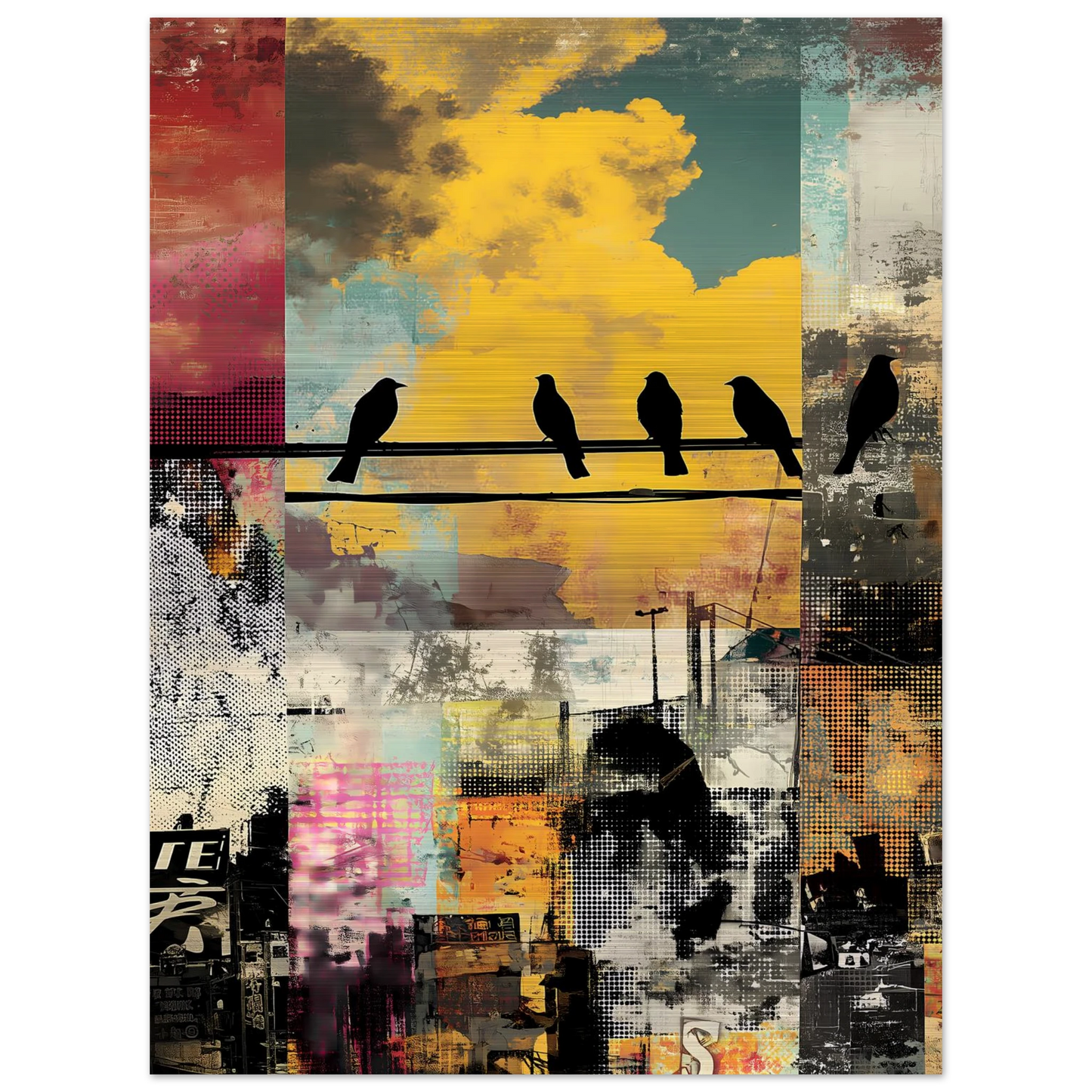 Perchoir Urbain — tableau aluminium — vue 5 — art mural STNCL
