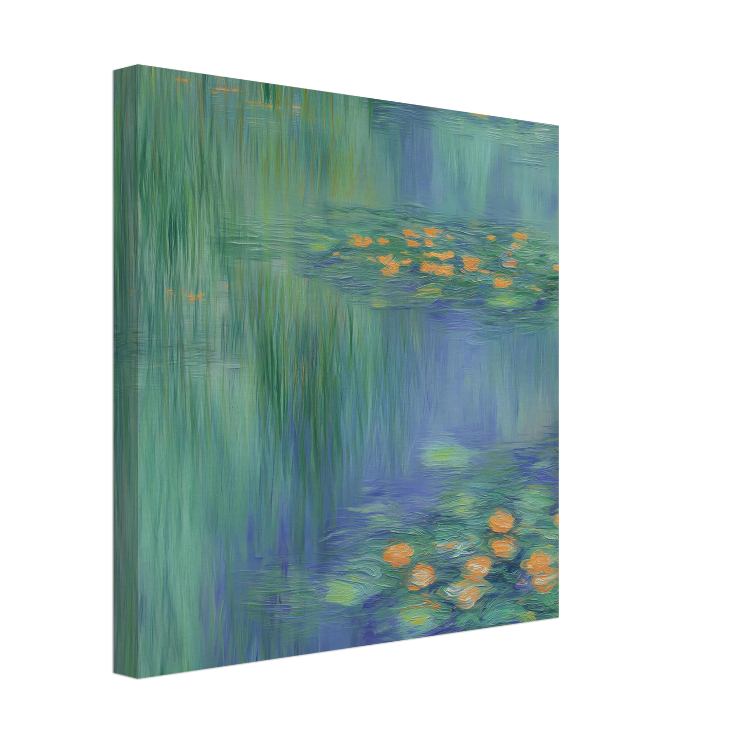 Reflets de Nénuphars — tableau sur toile — vue 3 — art mural STNCL