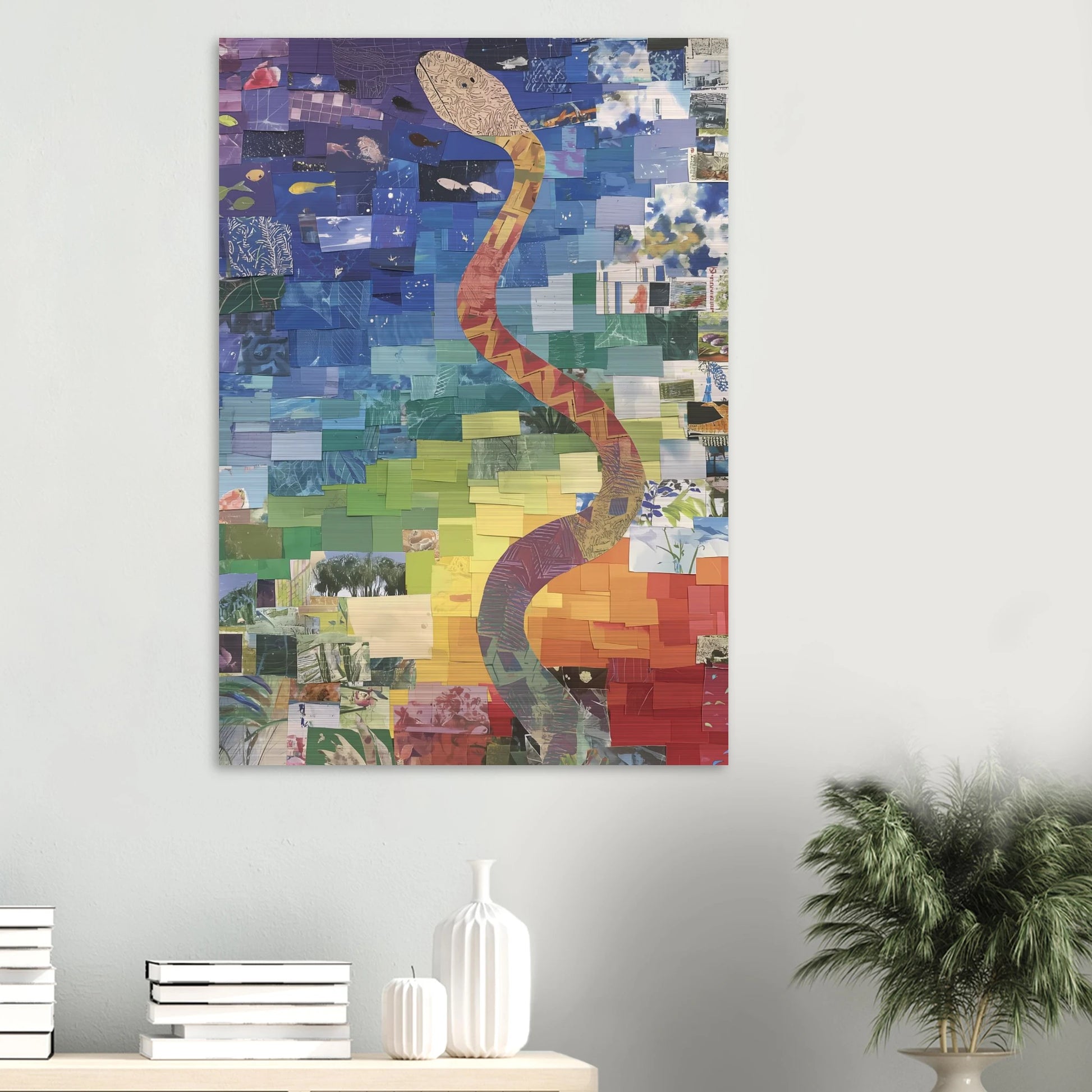 Serpent des Saisons — tableau aluminium — vue 6 — art mural STNCL