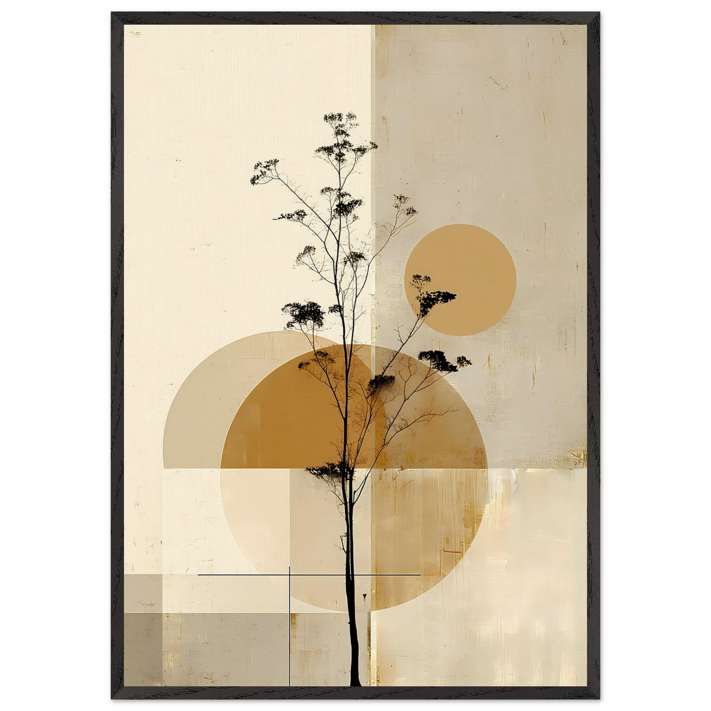 Silhouette au Clair de Lune — tableau encadré bois — art mural STNCL