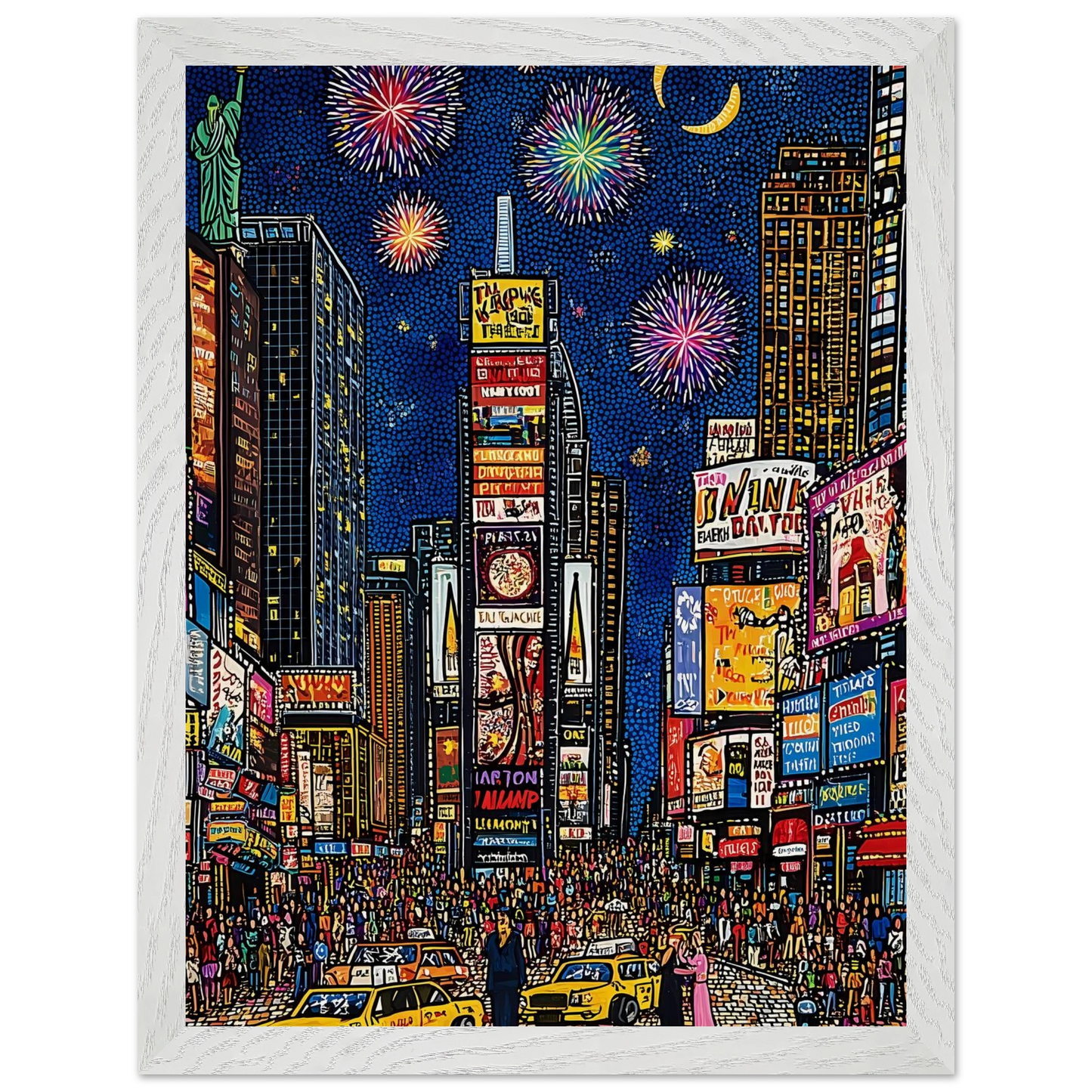 New York en Fête — tableau encadre bois — vue 9 — art mural STNCL
