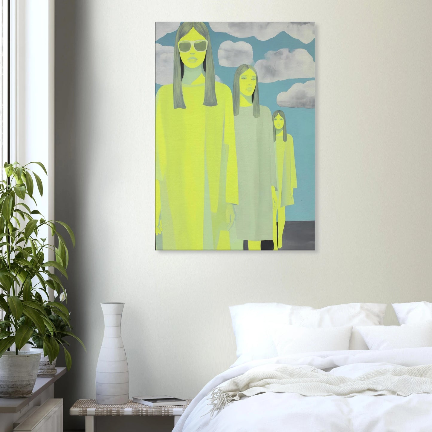 Les Trois Silhouettes — tableau sur toile — vue 7 — art mural STNCL