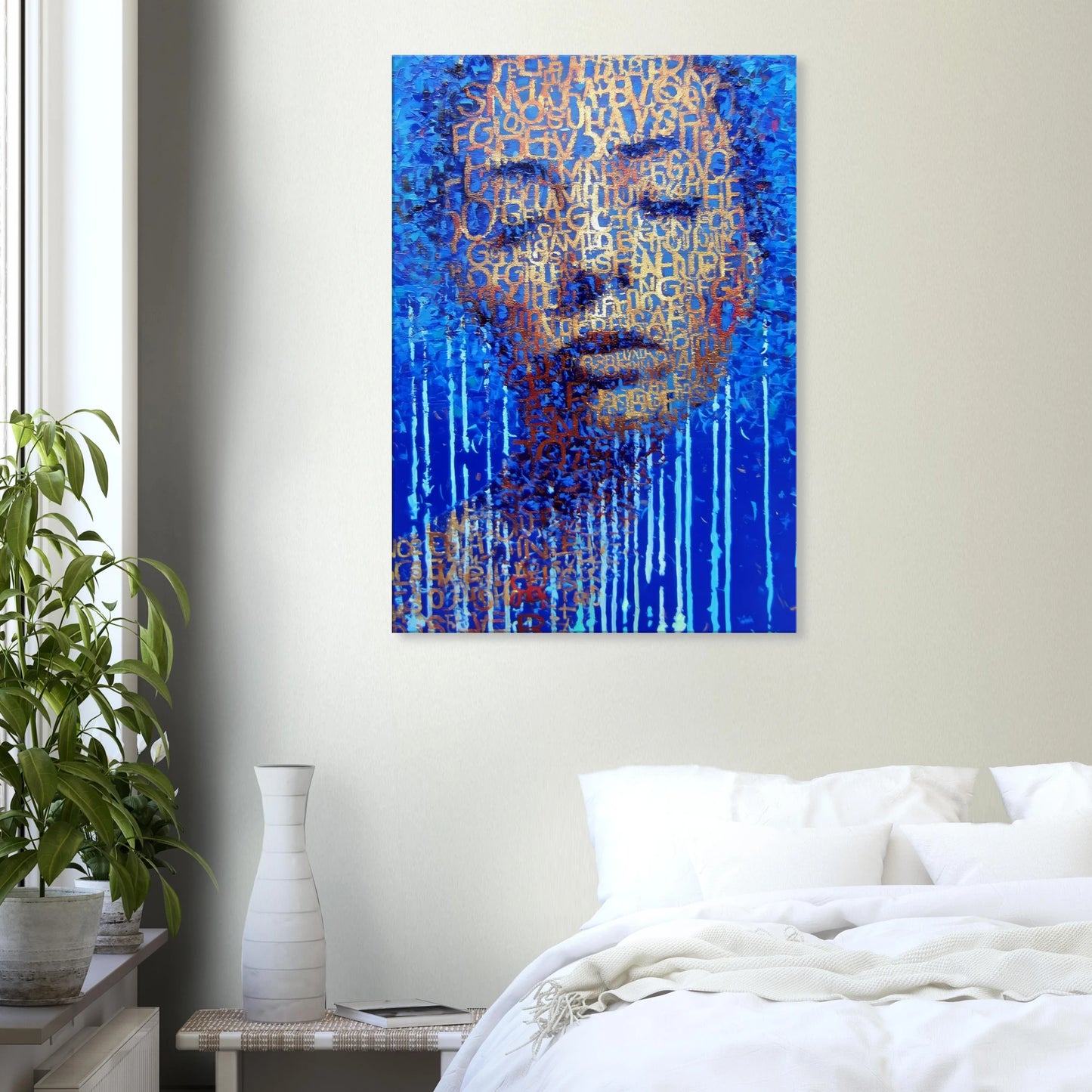 Visage de Lettres — tableau sur toile — vue 7 — art mural STNCL