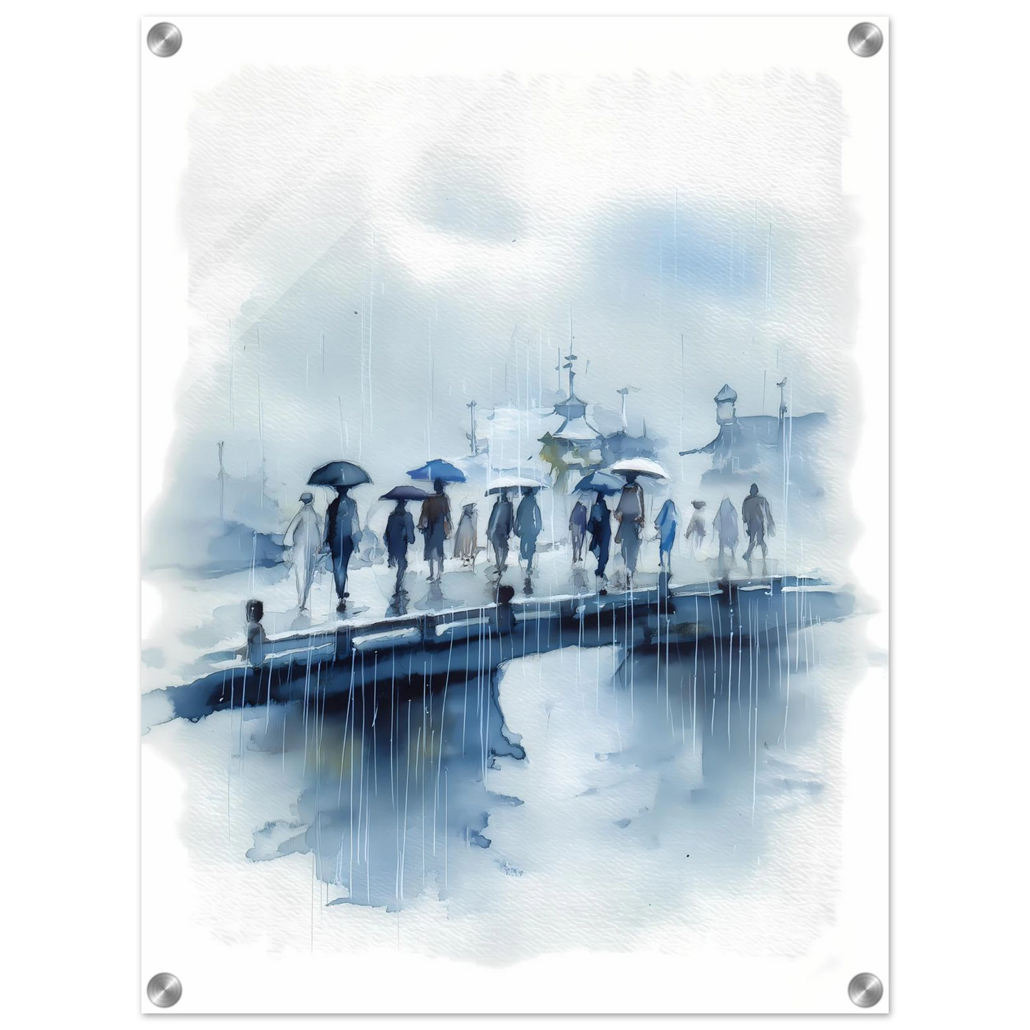 Pluie sur le Pont — tableau plexiglas — vue 4 — art mural STNCL