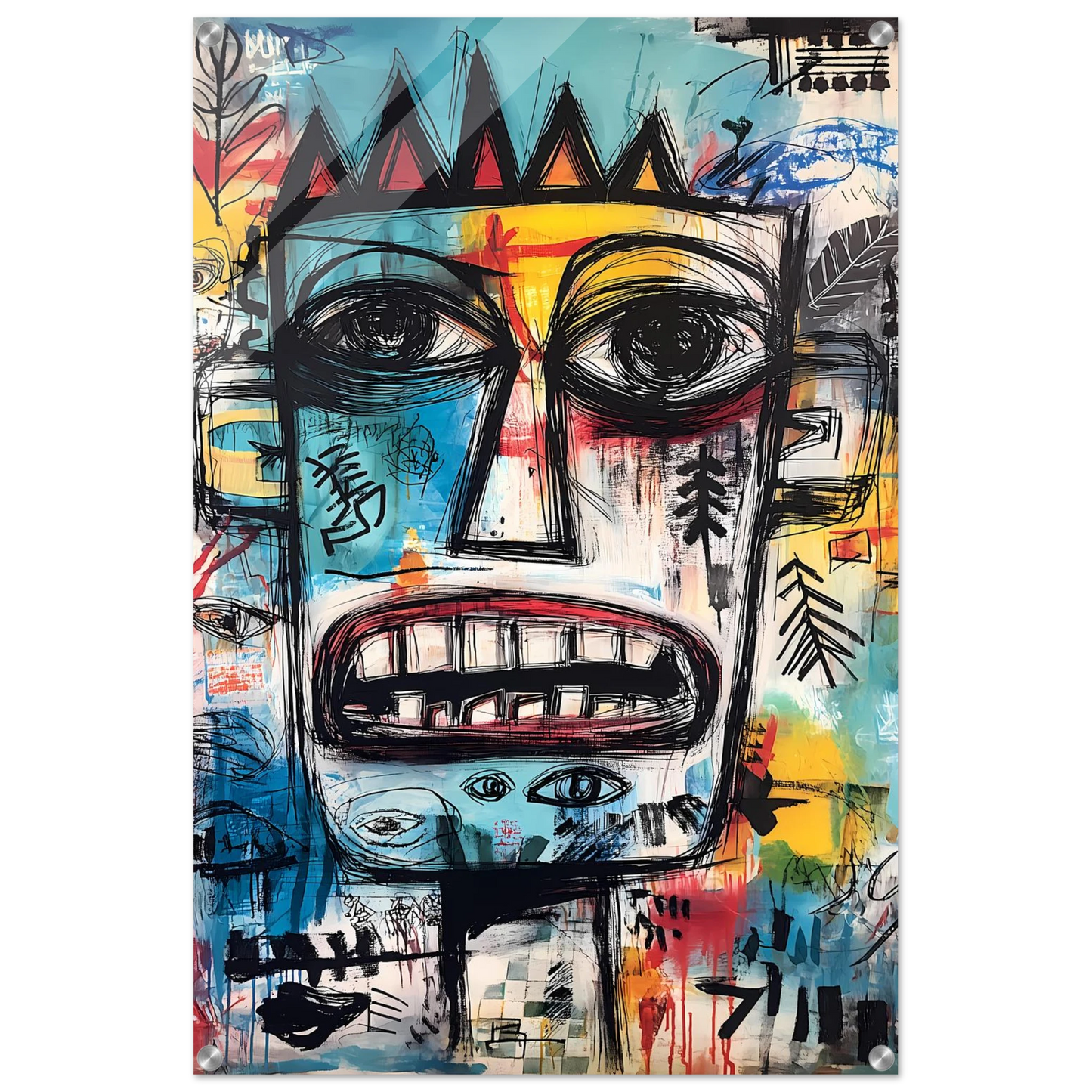 Roi Primitif — tableau plexiglas — vue 5 — art mural STNCL