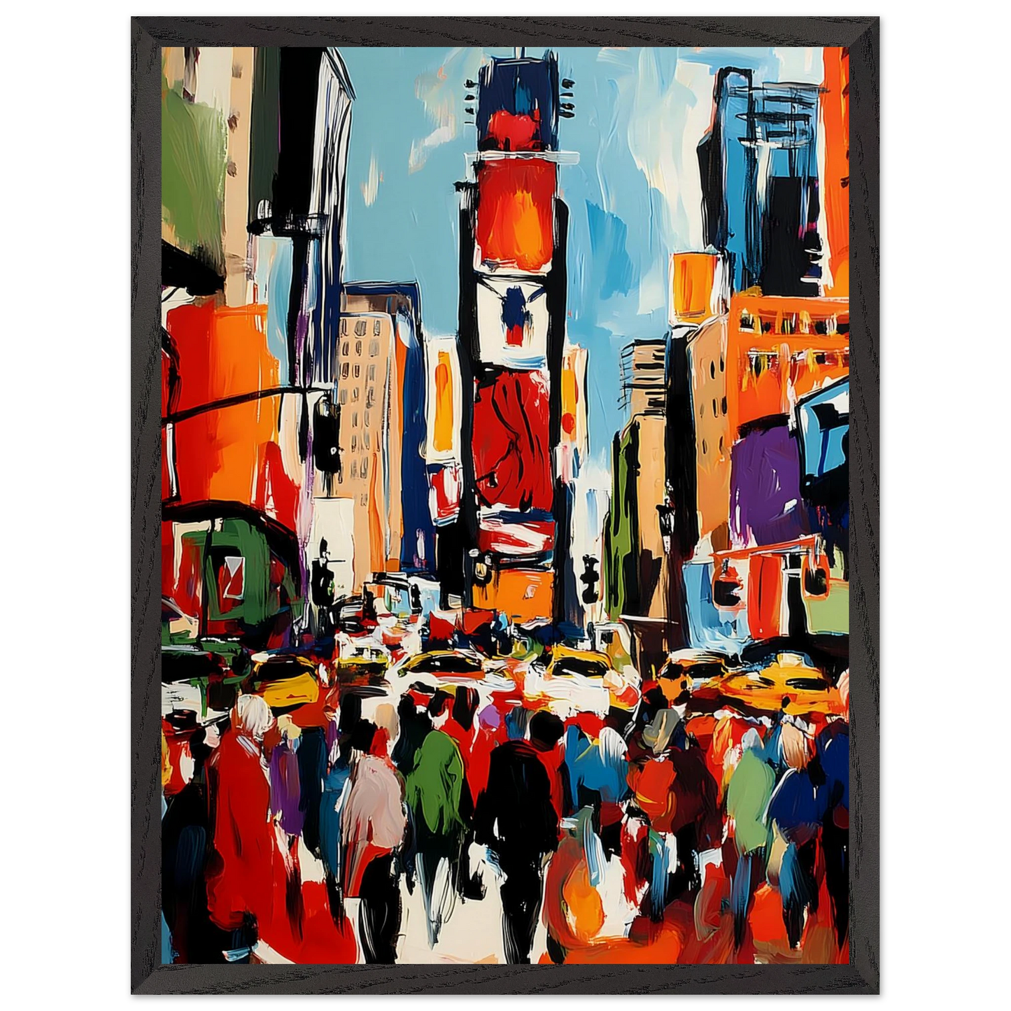 Manhattan en Mouvement — tableau encadre bois — vue 15 — art mural STNCL