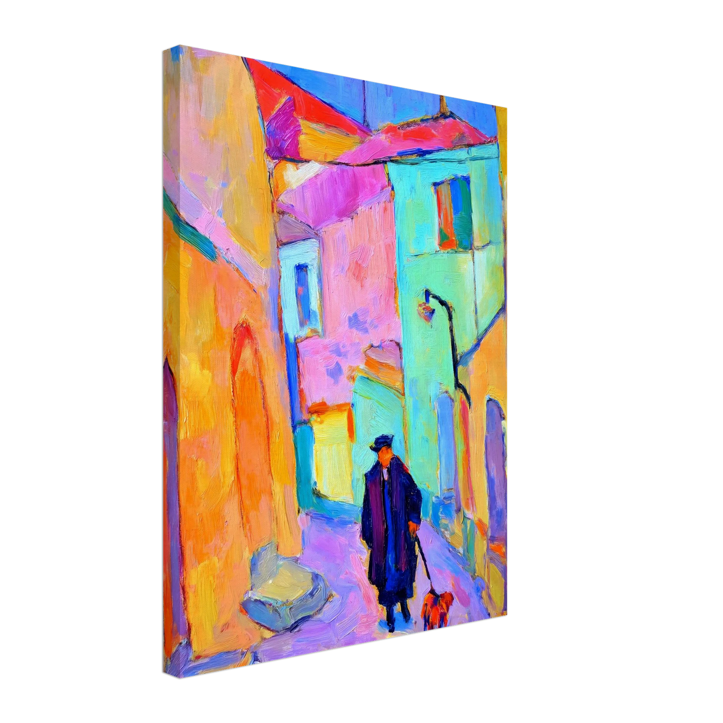 Le Promeneur en Bleu — tableau sur toile — vue 5 — art mural STNCL
