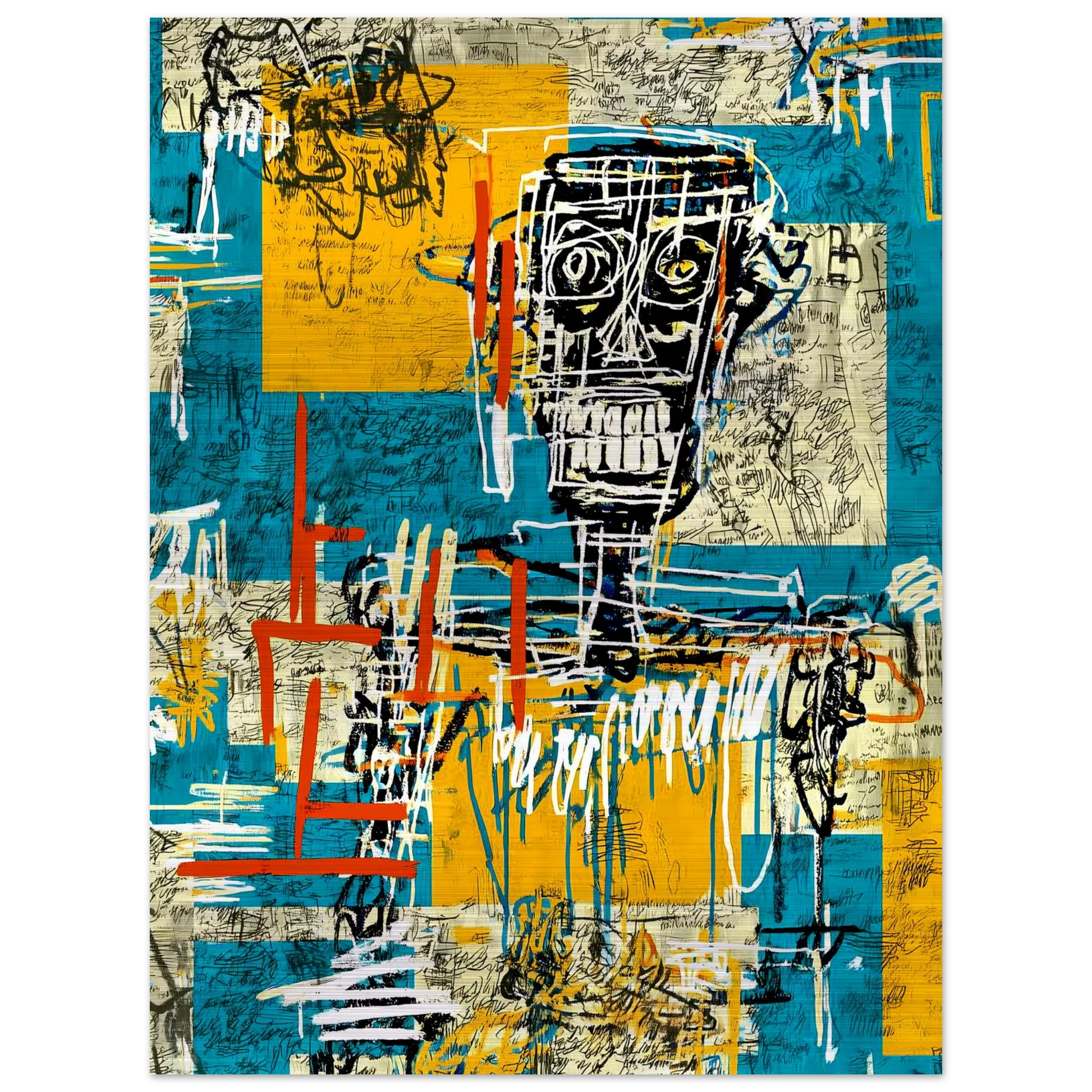 Visage Griffé — tableau aluminium — vue 5 — art mural STNCL