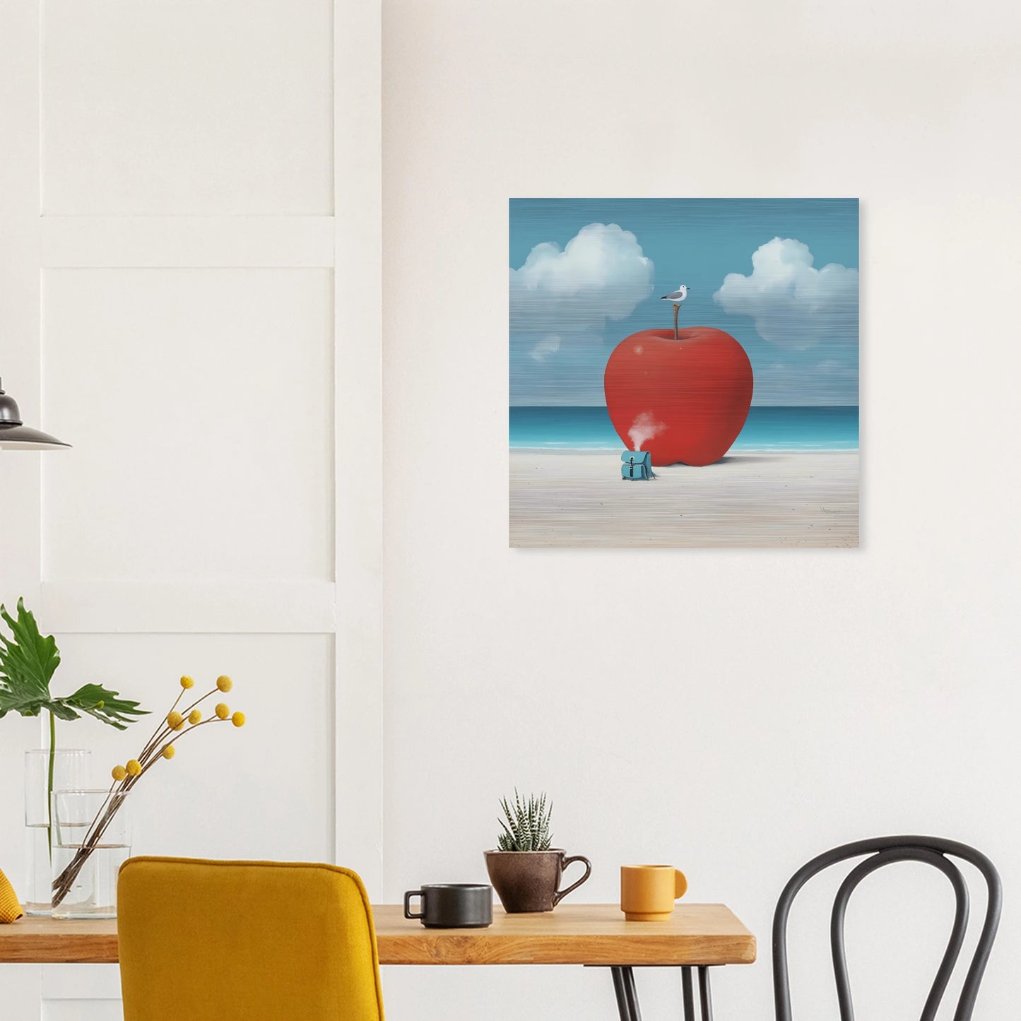 Pomme sur la Plage — tableau aluminium — vue 7 — art mural STNCL