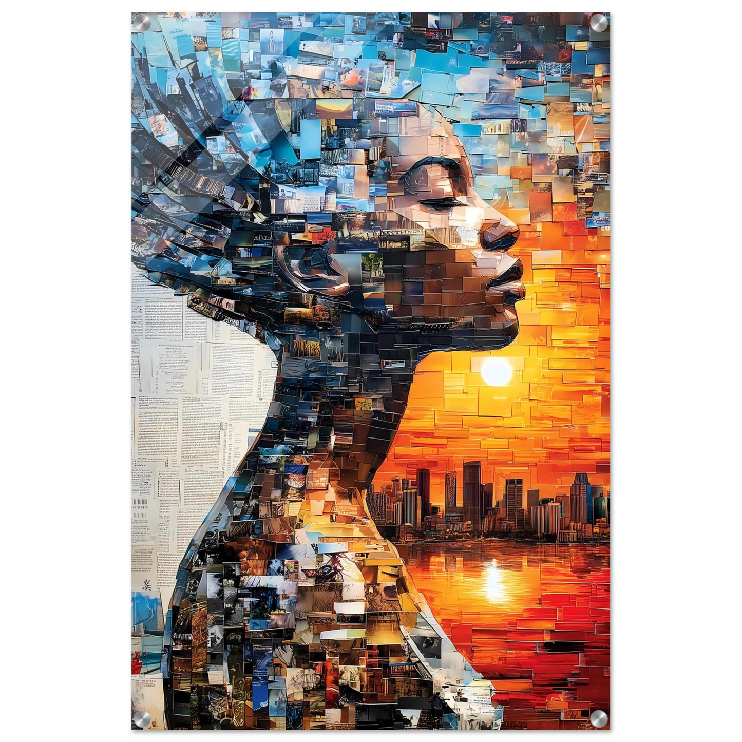 Horizon de Papier — tableau plexiglas — vue 5 — art mural STNCL