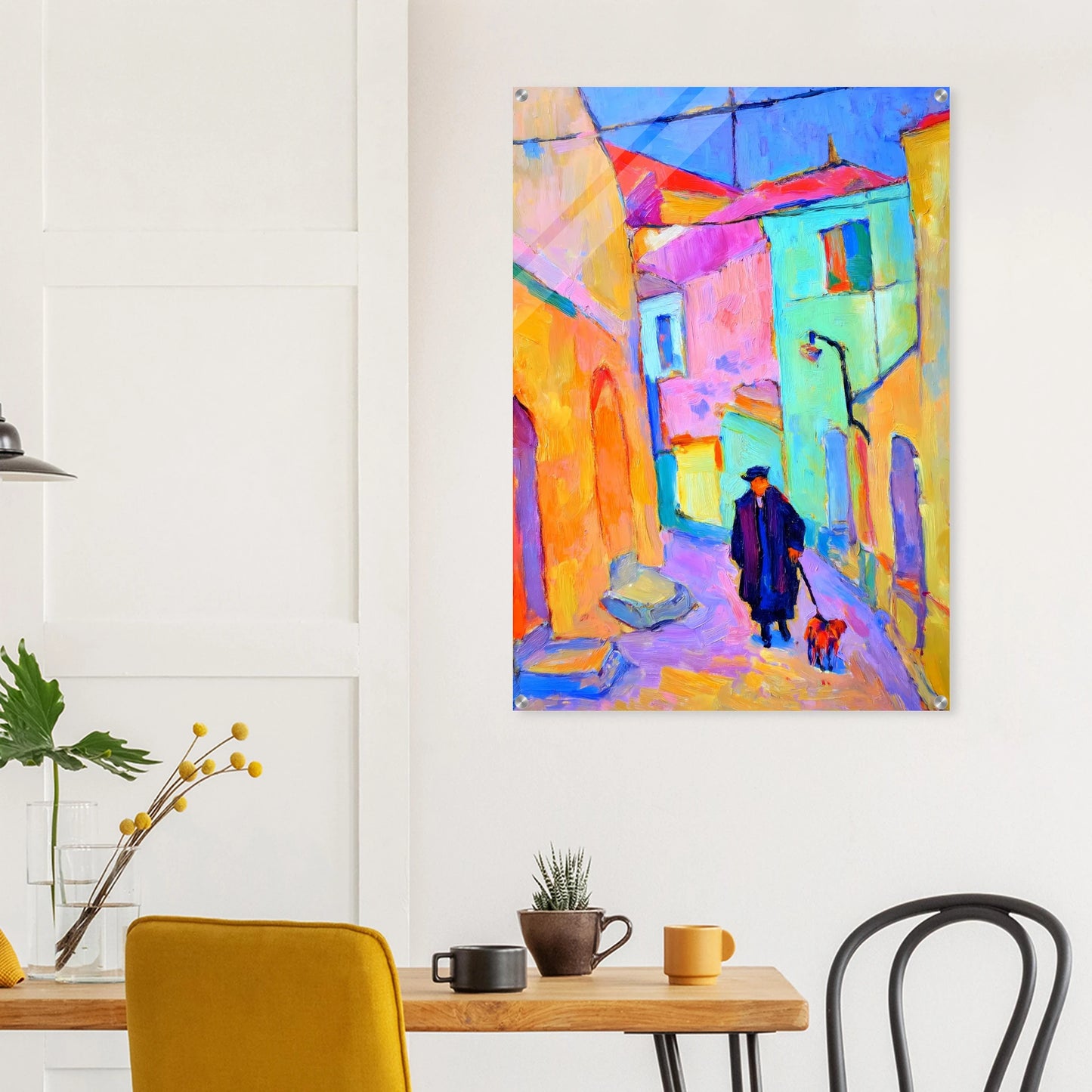 Le Promeneur en Bleu — tableau plexiglas — vue 8 — art mural STNCL