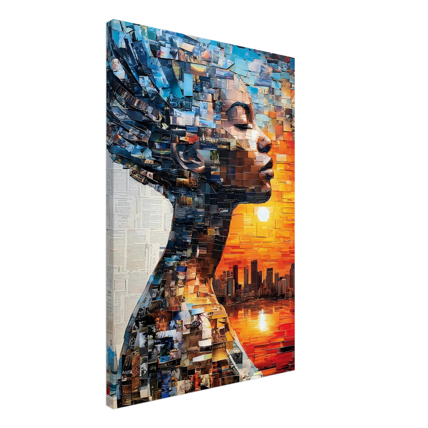 Horizon de Papier — tableau sur toile — vue 2 — art mural STNCL