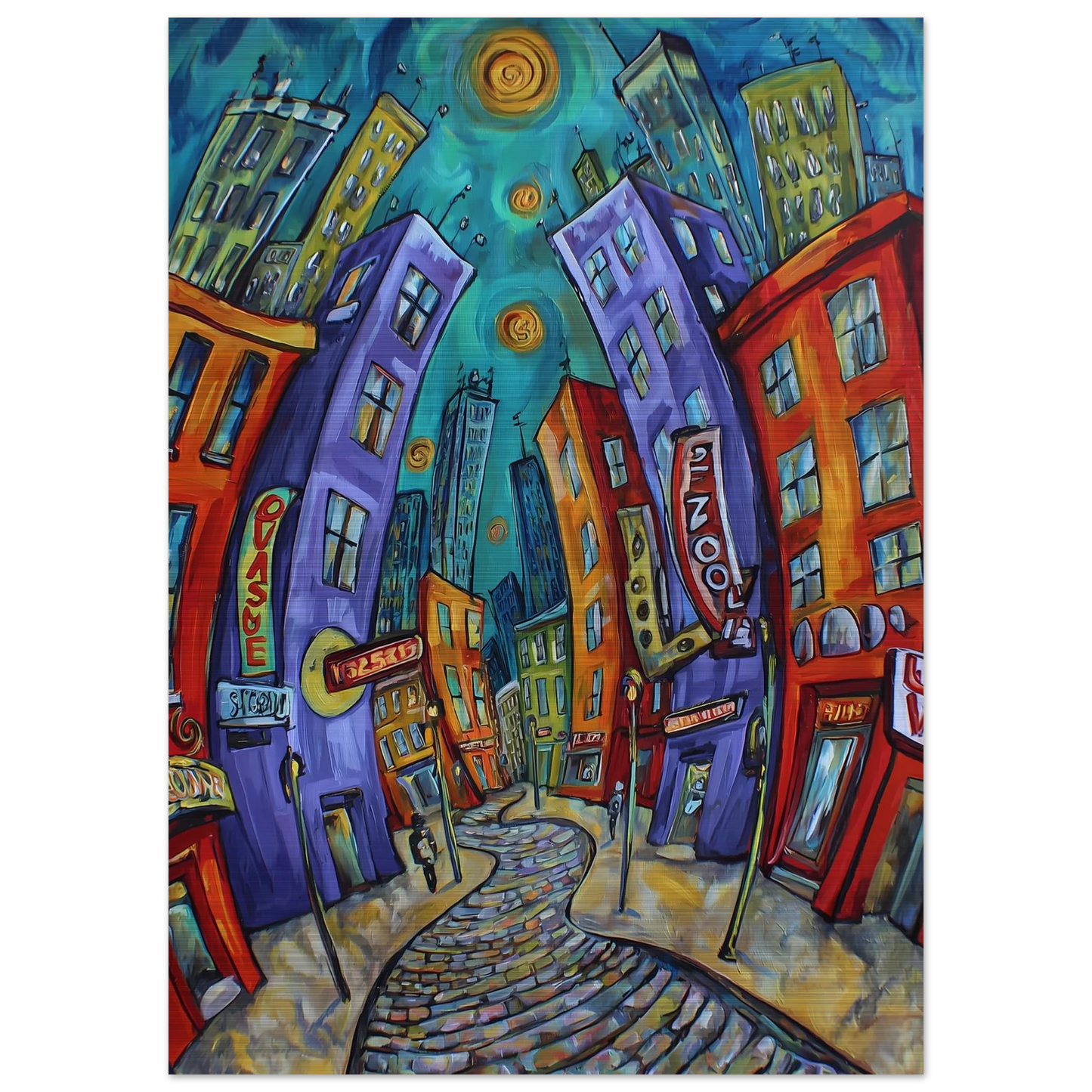 Ville Tourbillon — tableau aluminium — vue 4 — art mural STNCL