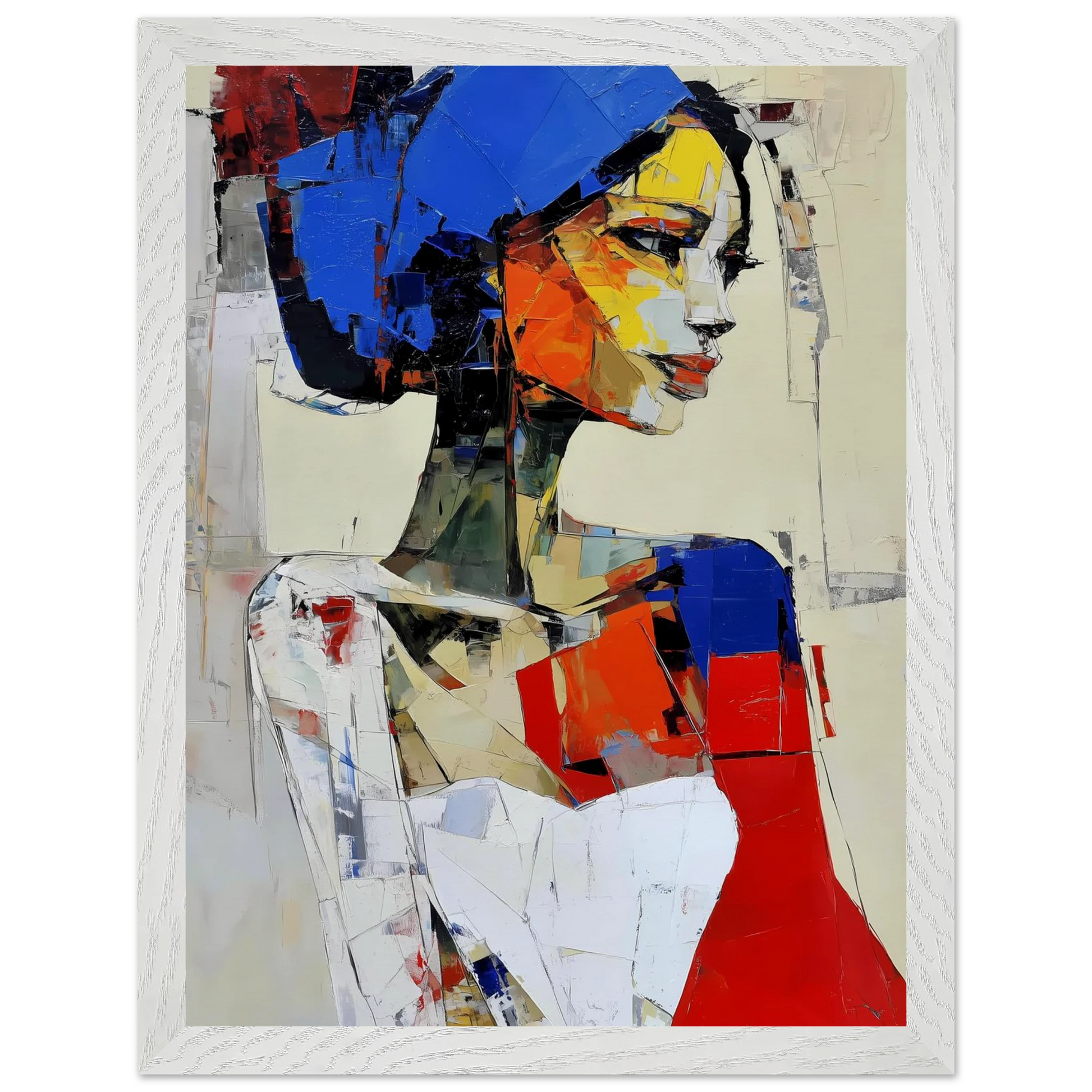 Profil en Éclats de Couleur — tableau encadré bois — vue 9 — art mural STNCL