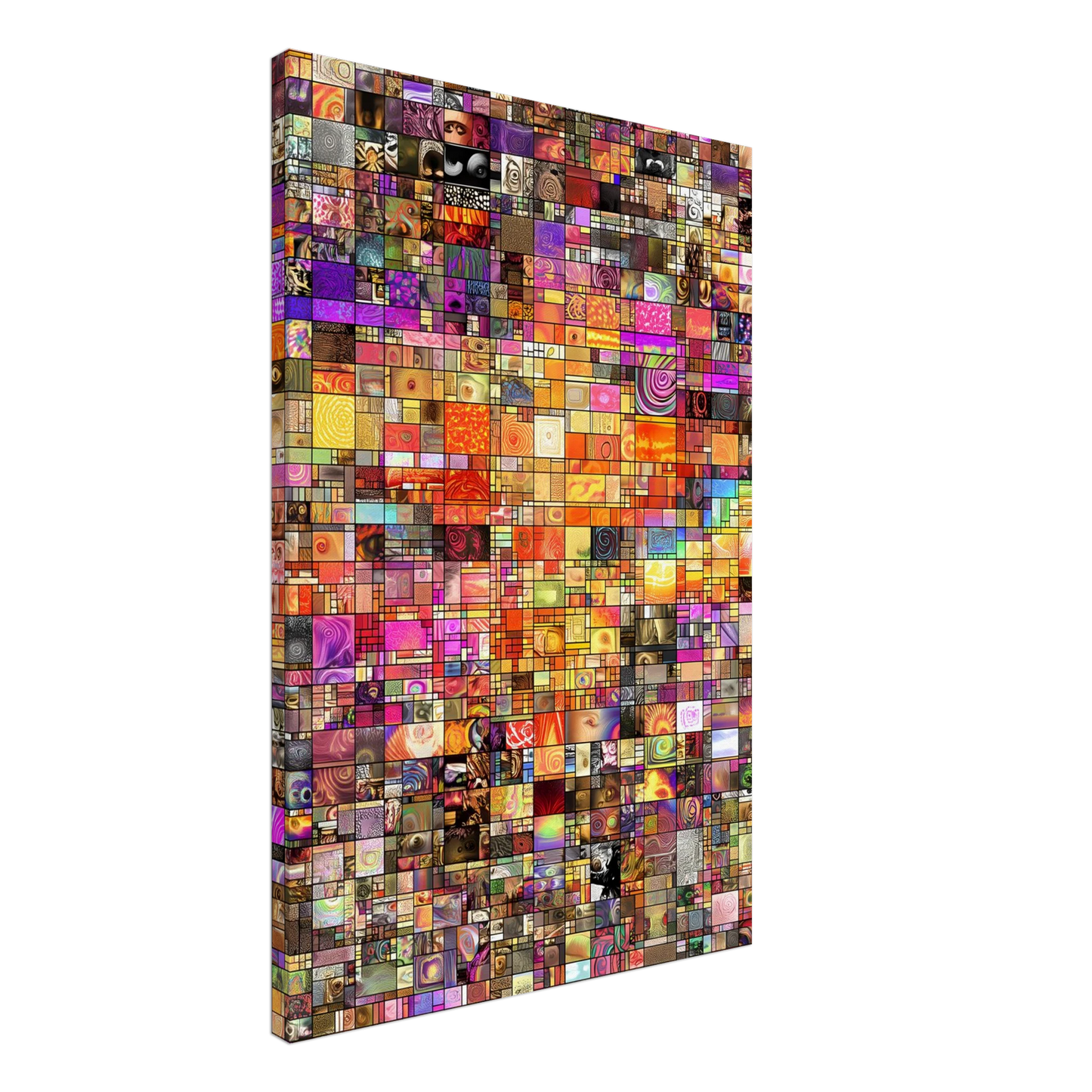 Mosaïque des Mille Mondes — tableau sur toile — vue 2 — art mural STNCL