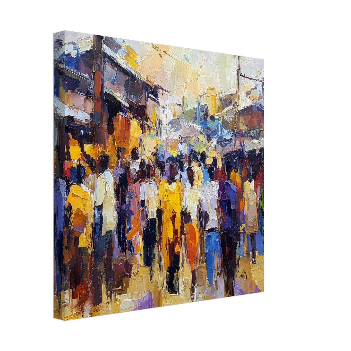 Jour de Marché — tableau sur toile — vue 3 — art mural STNCL