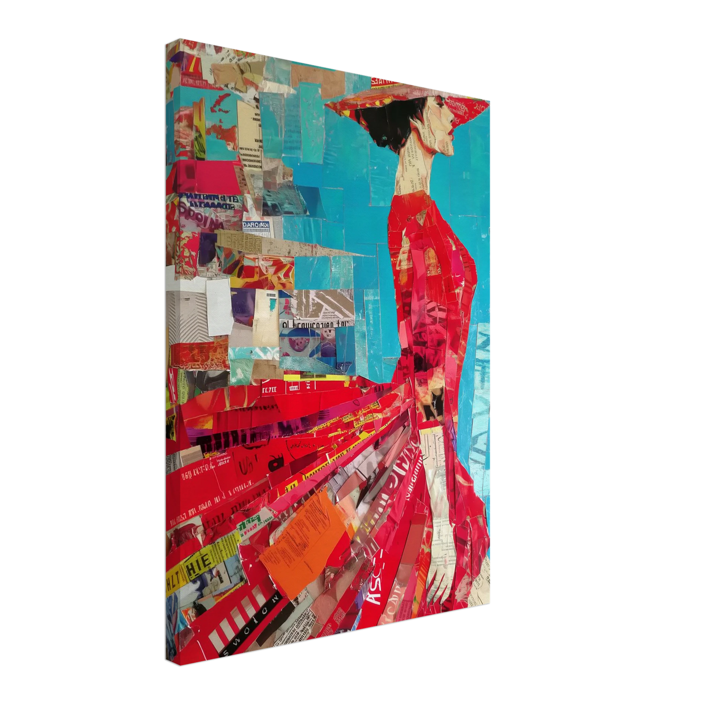 La Robe Rouge — tableau sur toile — vue 3 — art mural STNCL