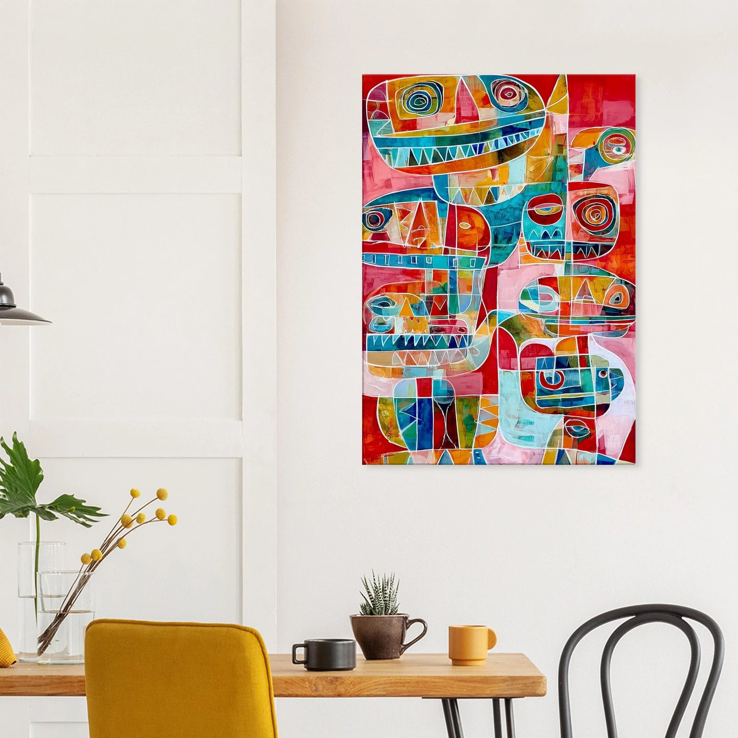 Totems Imbriqués — tableau sur toile — vue 8 — art mural STNCL