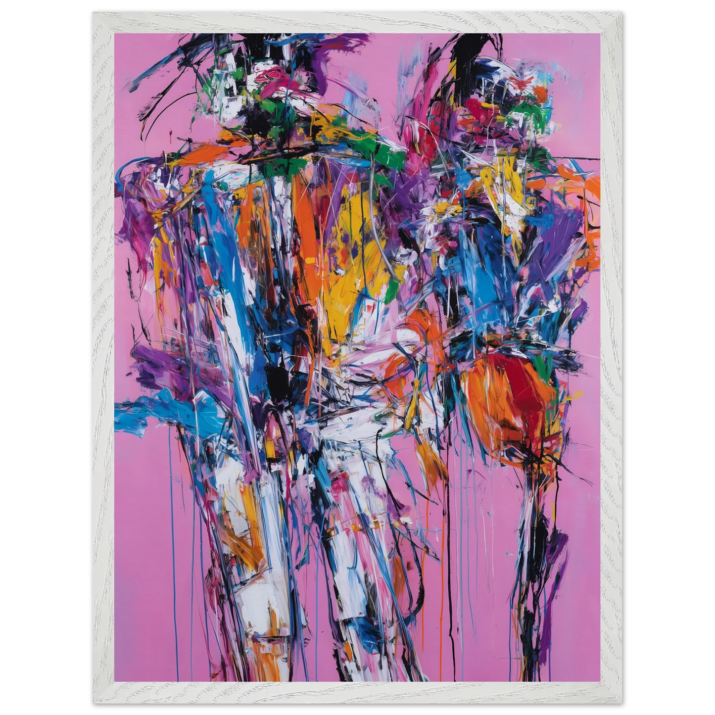 Duo en Tumulte — tableau encadre bois — vue 8 — art mural STNCL