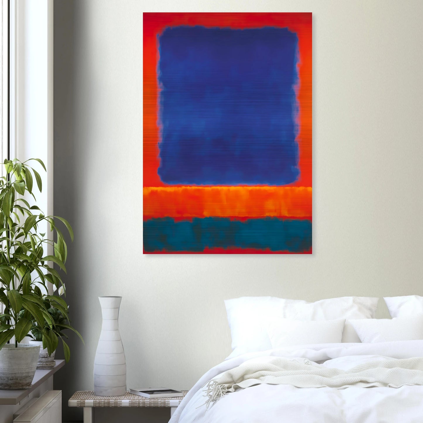 Bleu en Apesanteur — tableau aluminium — vue 7 — art mural STNCL