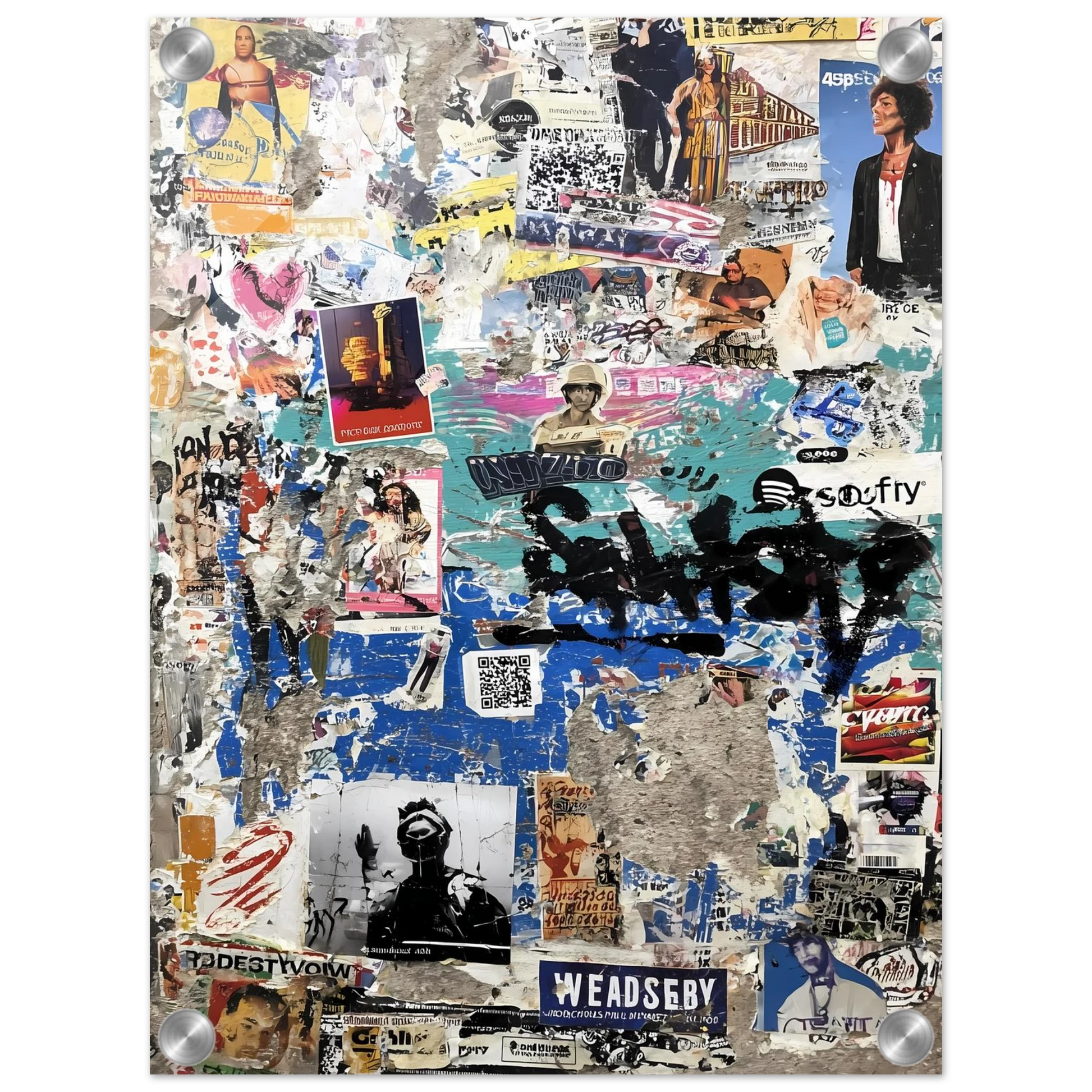 Le Mur Affiché — tableau plexiglas — vue 3 — art mural STNCL