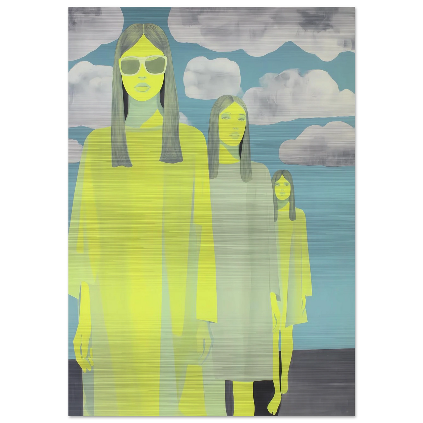 Les Trois Silhouettes — tableau aluminium — art mural STNCL