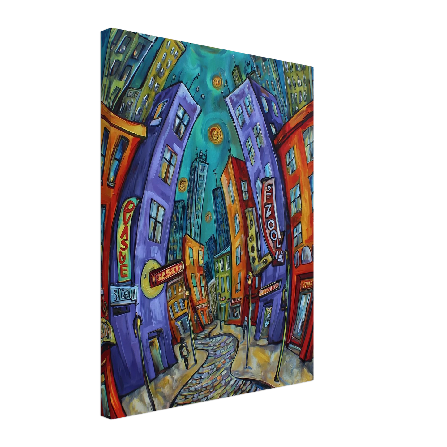 Ville Tourbillon — tableau sur toile — vue 5 — art mural STNCL