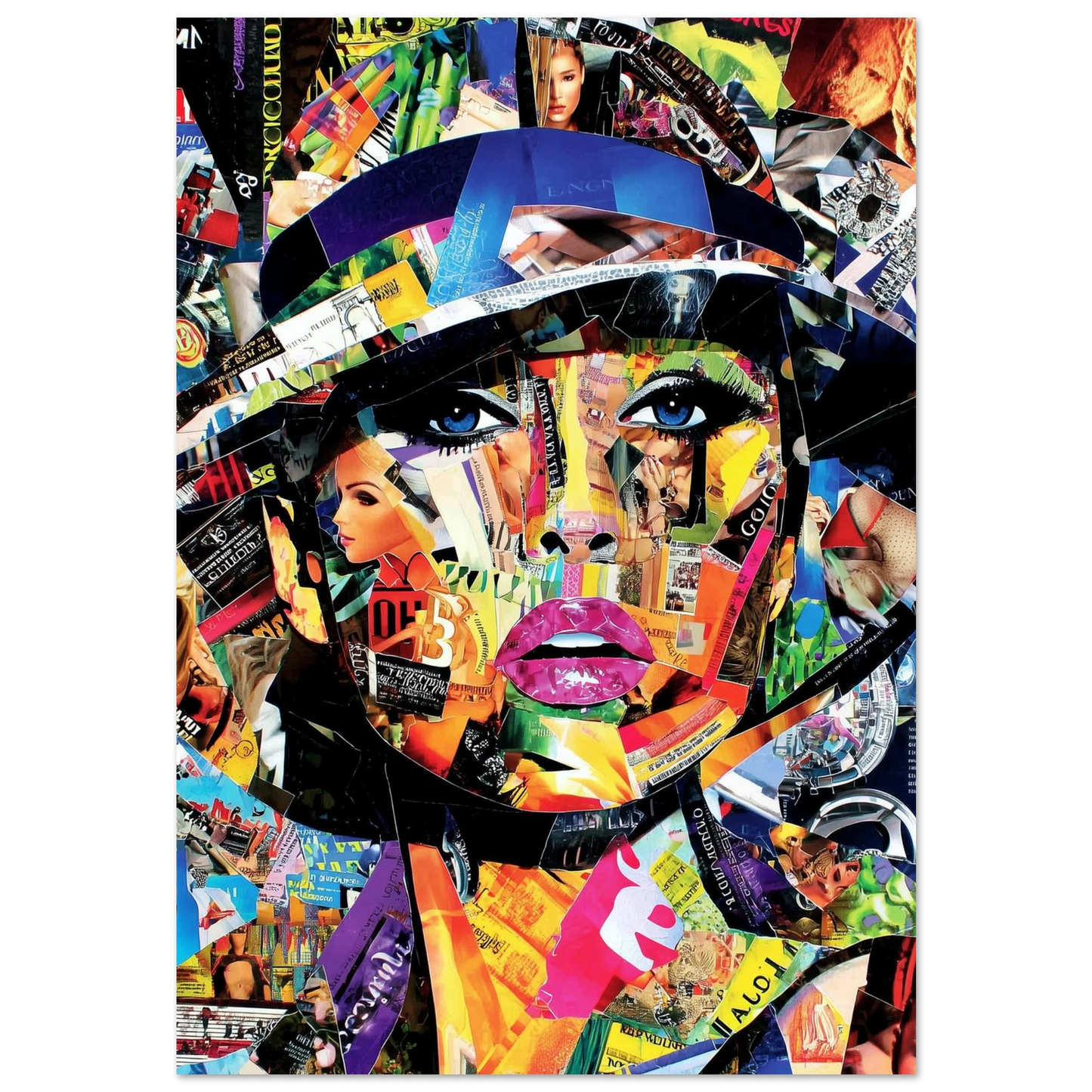 Visage aux Mille Eclats — tableau aluminium — art mural STNCL