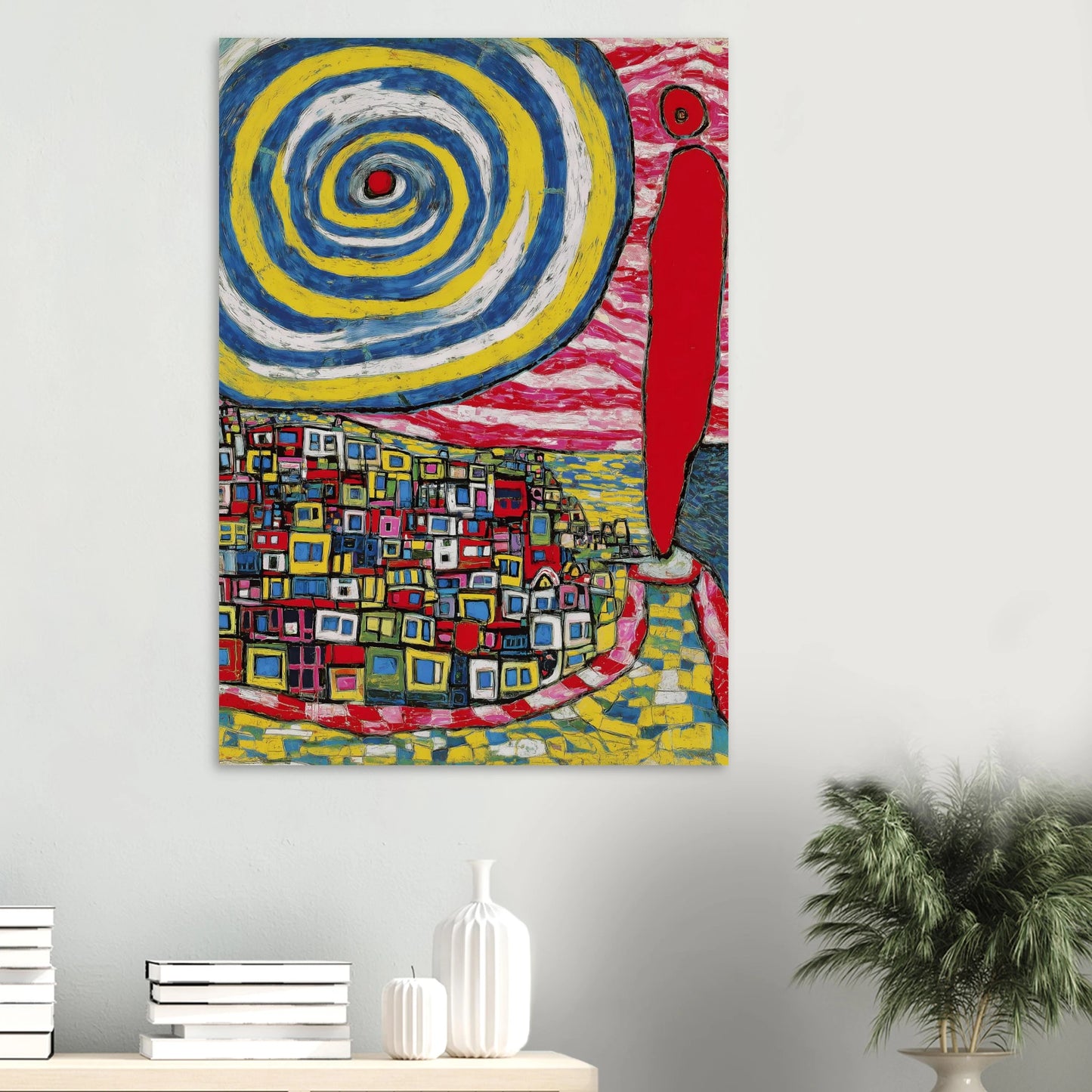 La Spirale et les Maisons — affiche d'art — vue 6 — art mural STNCL