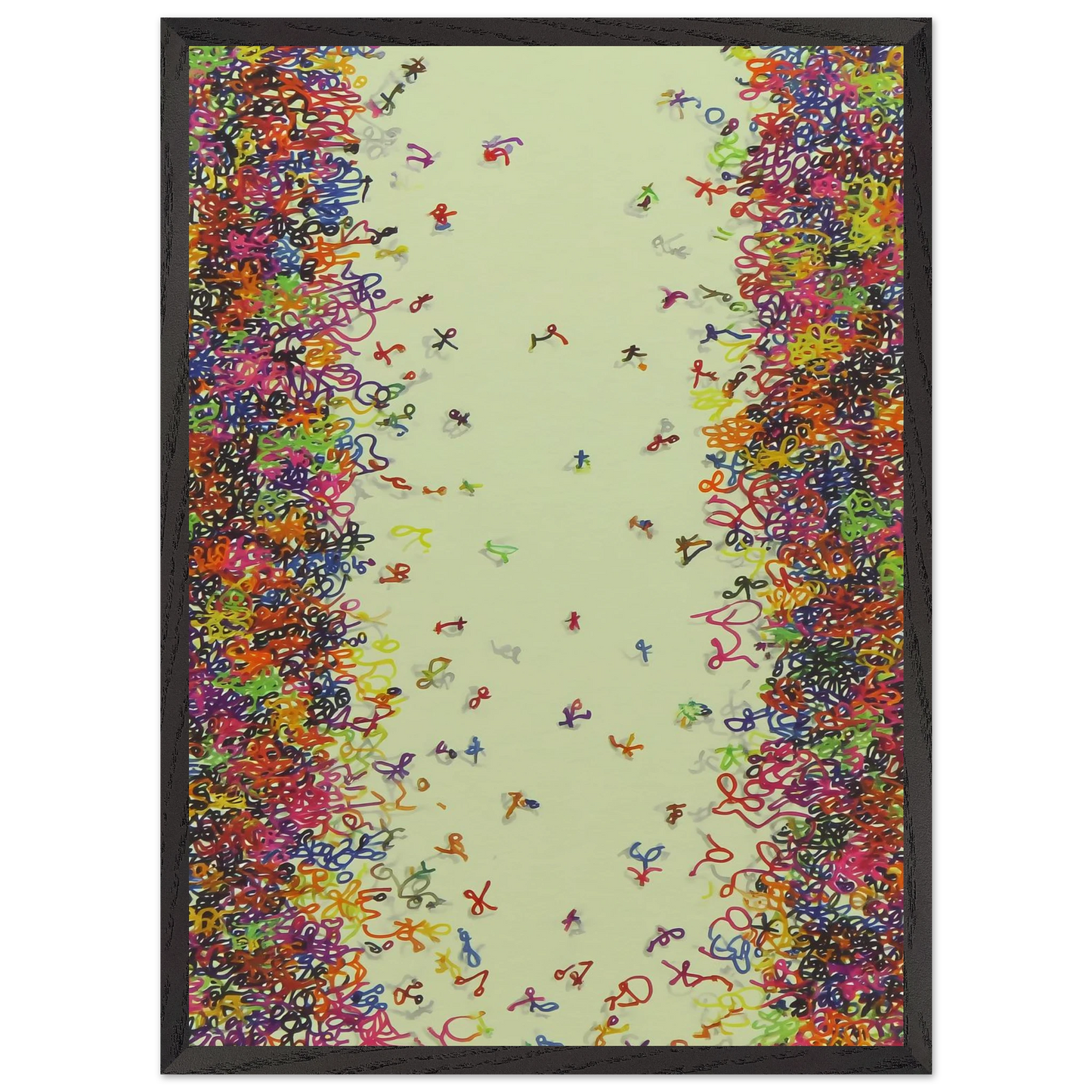 Nuée de Signes — tableau encadre bois — vue 10 — art mural STNCL