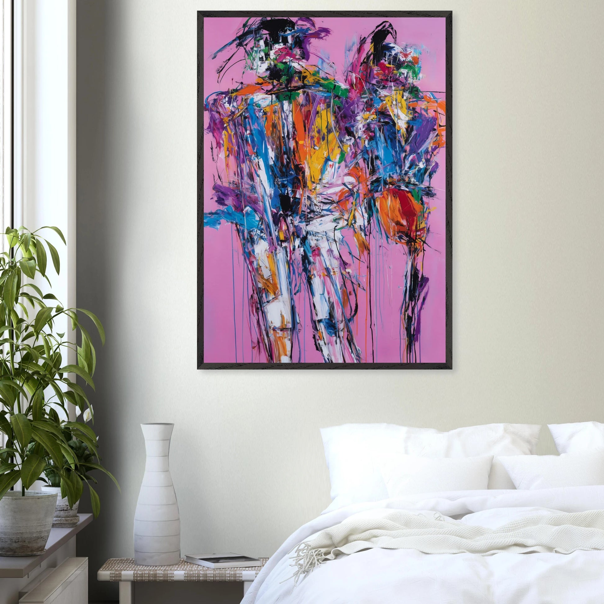 Duo en Tumulte — tableau encadre bois — vue 17 — art mural STNCL