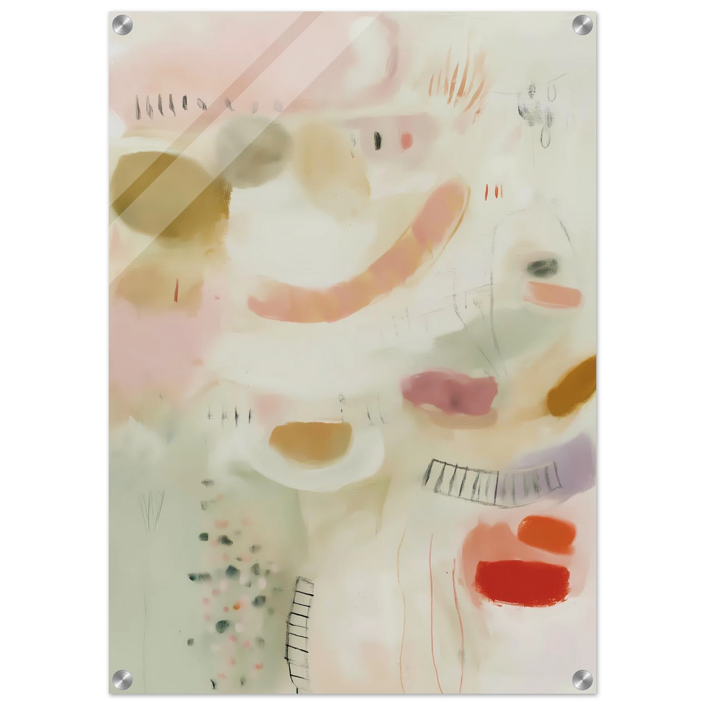 Murmures Pastel — tableau plexiglas — vue 2 — art mural STNCL
