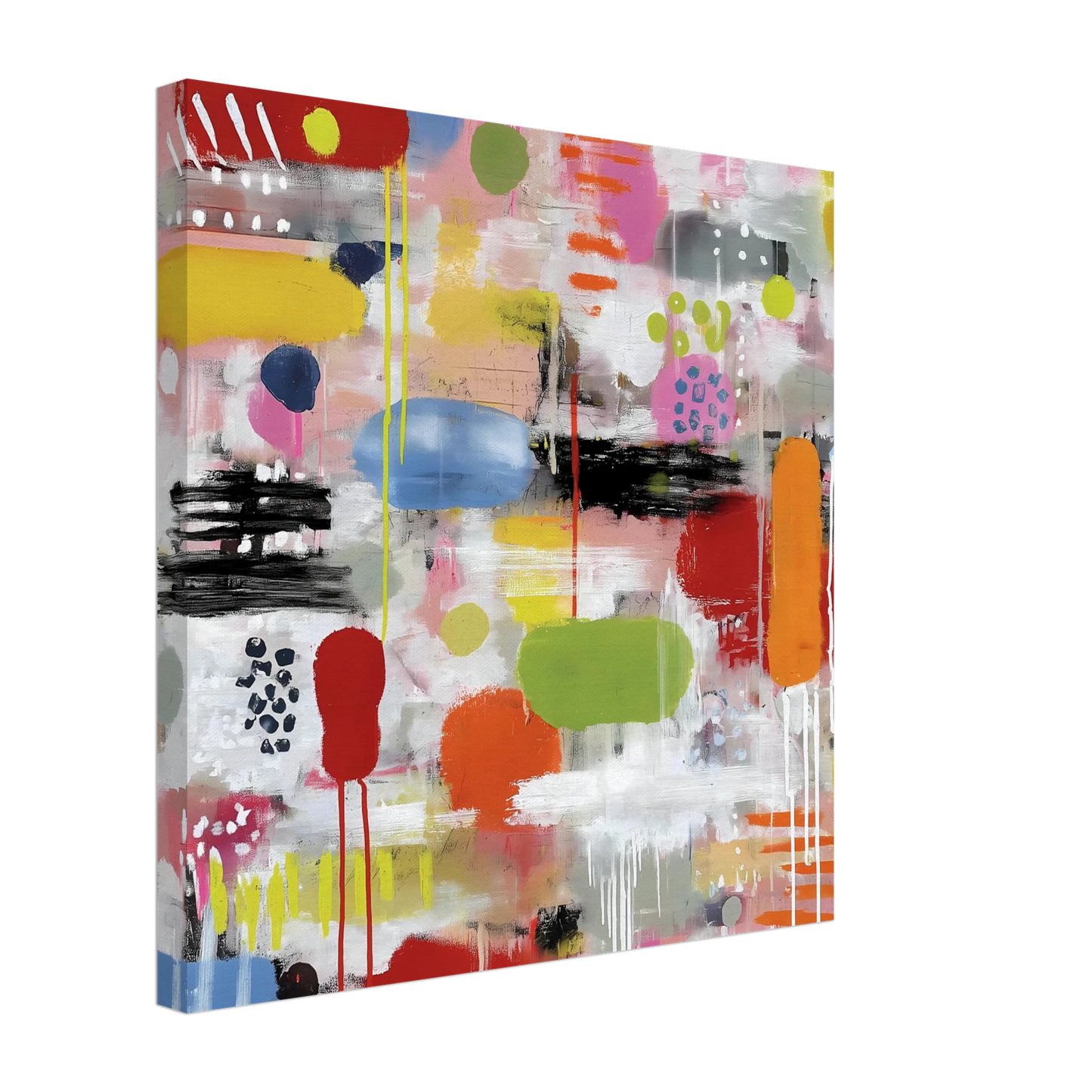 Confettis Suspendus — tableau sur toile — vue 4 — art mural STNCL