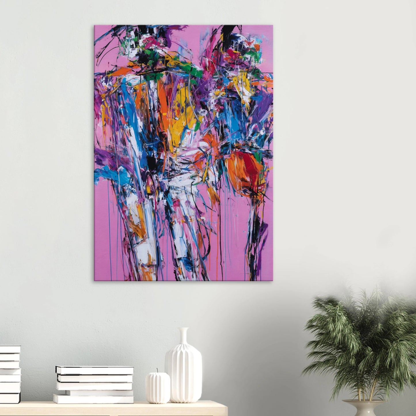Duo en Tumulte — tableau sur toile — vue 6 — art mural STNCL