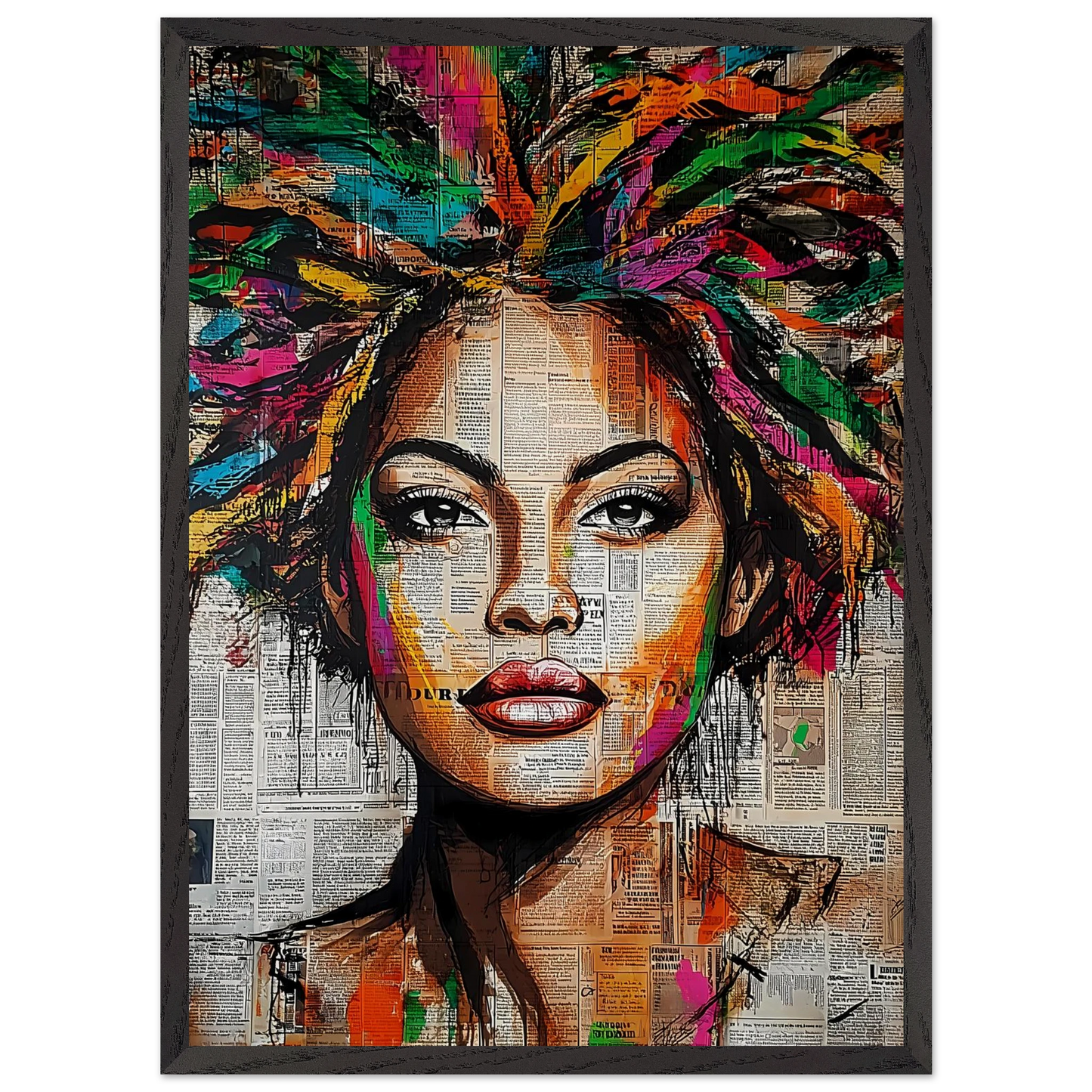 Tête d'Affiche — tableau encadré bois — vue 10 — art mural STNCL