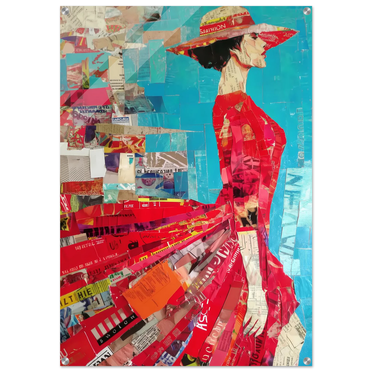 La Robe Rouge — tableau plexiglas — art mural STNCL