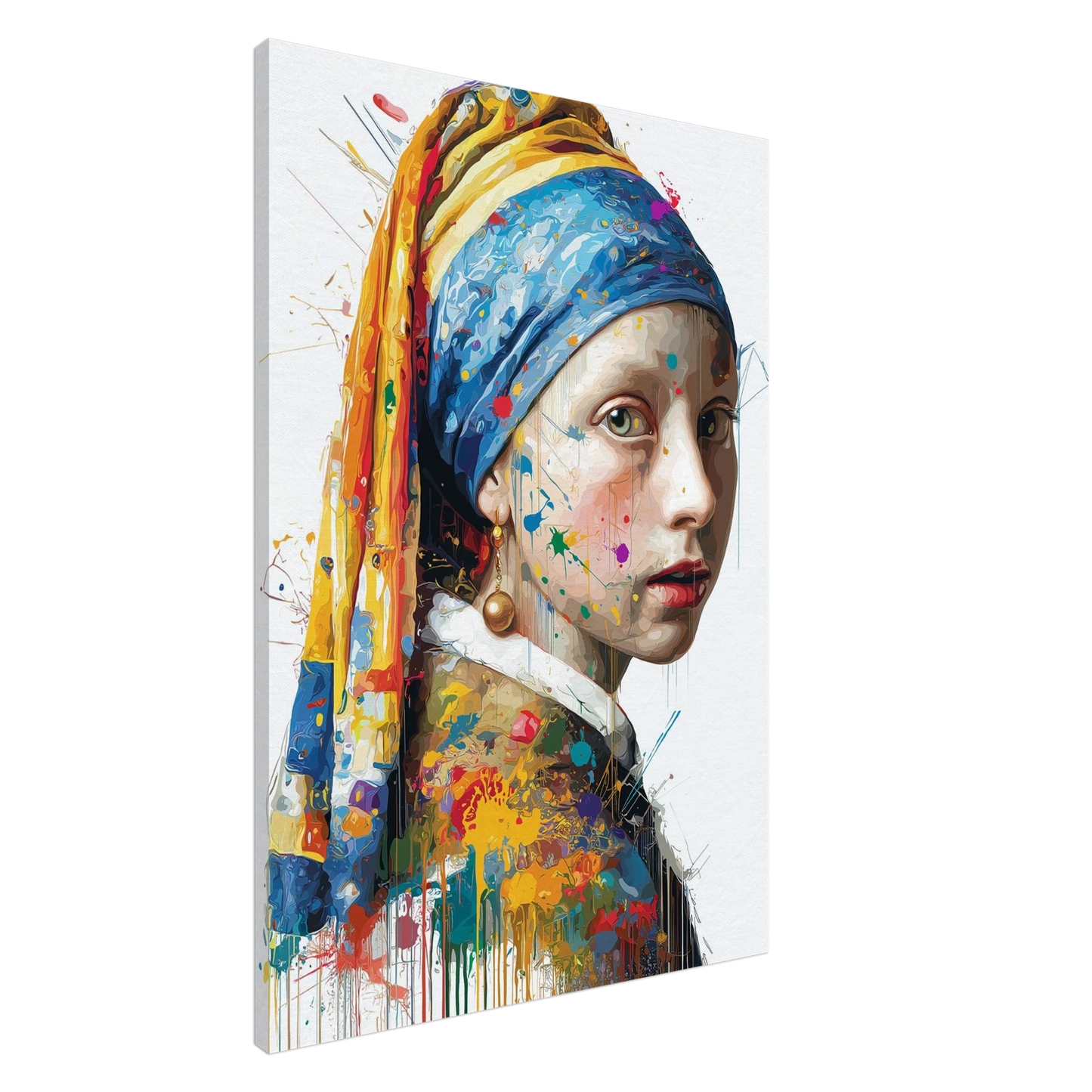 Jeune Fille aux Éclaboussures — tableau sur toile — art mural STNCL