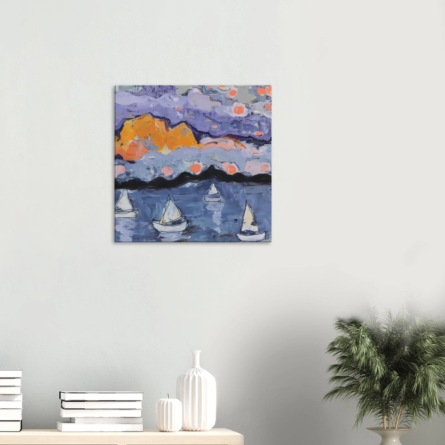 Voiles dans la Baie — tableau sur toile — vue 5 — art mural STNCL