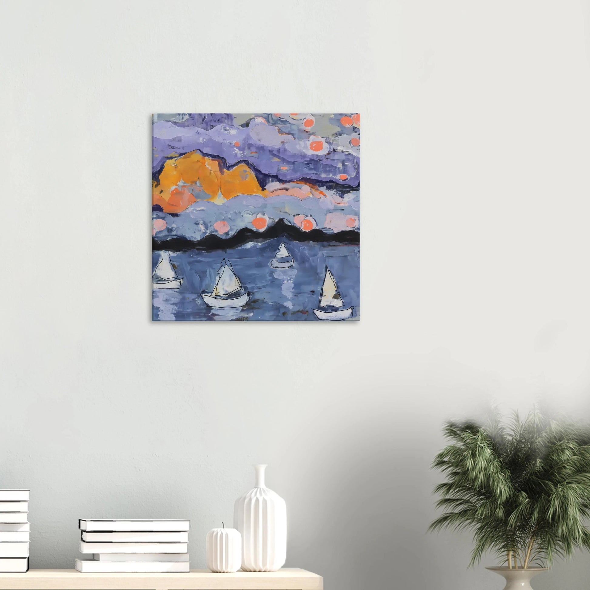 Voiles dans la Baie — tableau sur toile — vue 5 — art mural STNCL