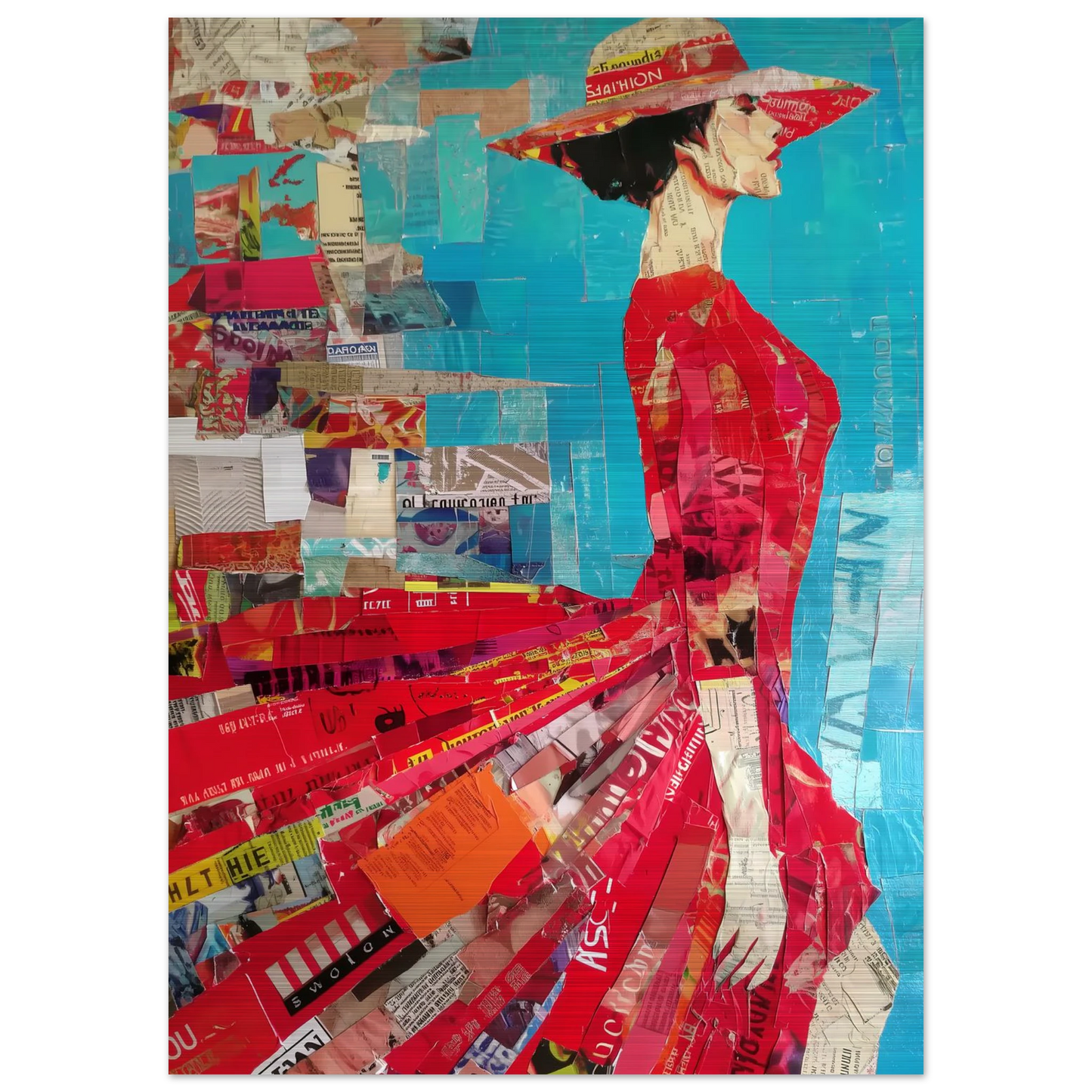 La Robe Rouge — tableau aluminium — vue 4 — art mural STNCL