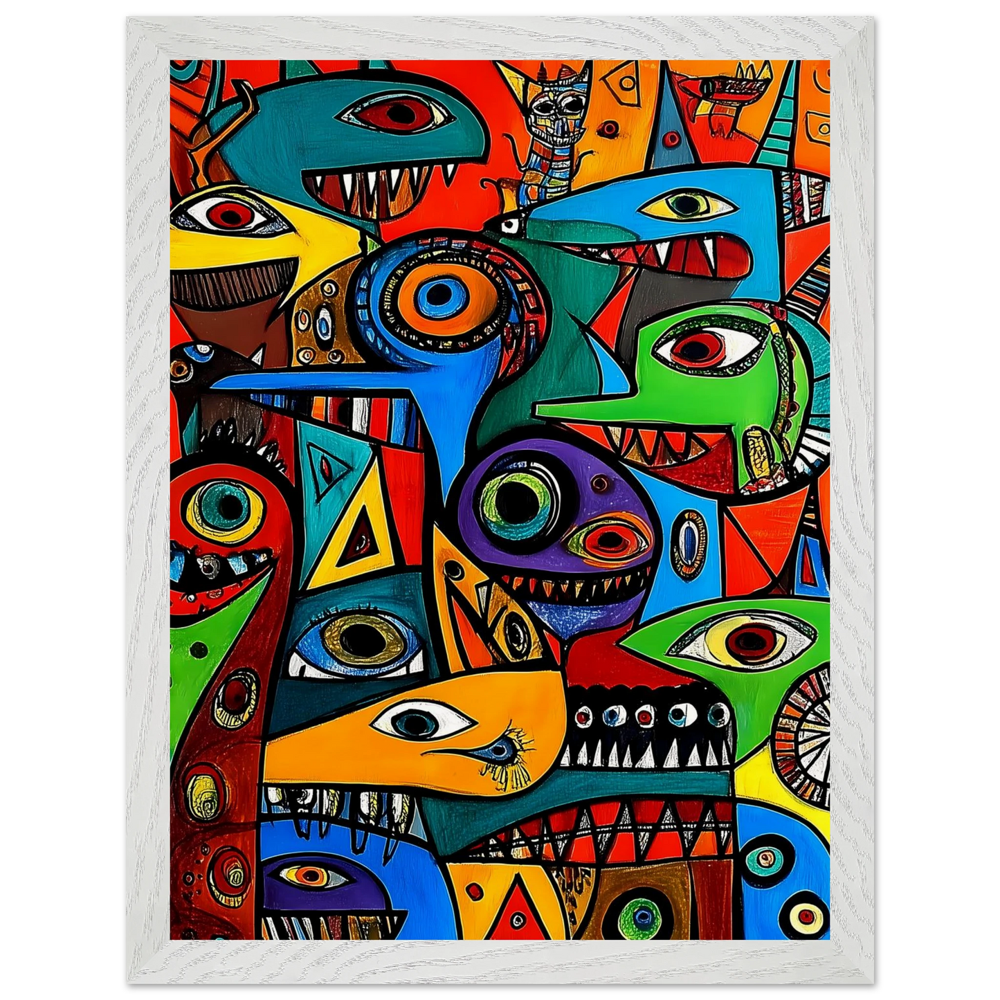 Prolifération — tableau encadré bois — vue 9 — art mural STNCL